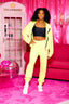 OG Kandi Kouture Sweatpant - Chartreuse Without Rhinestone Logo - Teen Sizes - Ready To Ship - Final Sale