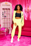 OG Kandi Kouture Sweatpant - Chartreuse Without Rhinestone Logo - Teen Sizes - Ready To Ship - Final Sale