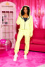 OG Kandi Kouture Sweatpant - Chartreuse Without Rhinestone Logo - Teen Sizes - Ready To Ship - Final Sale