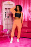 OG Kandi Kouture Sweatpant - Tangerine Without Rhinestone Logo - Teen Sizes - Ready To Ship - Final Sale