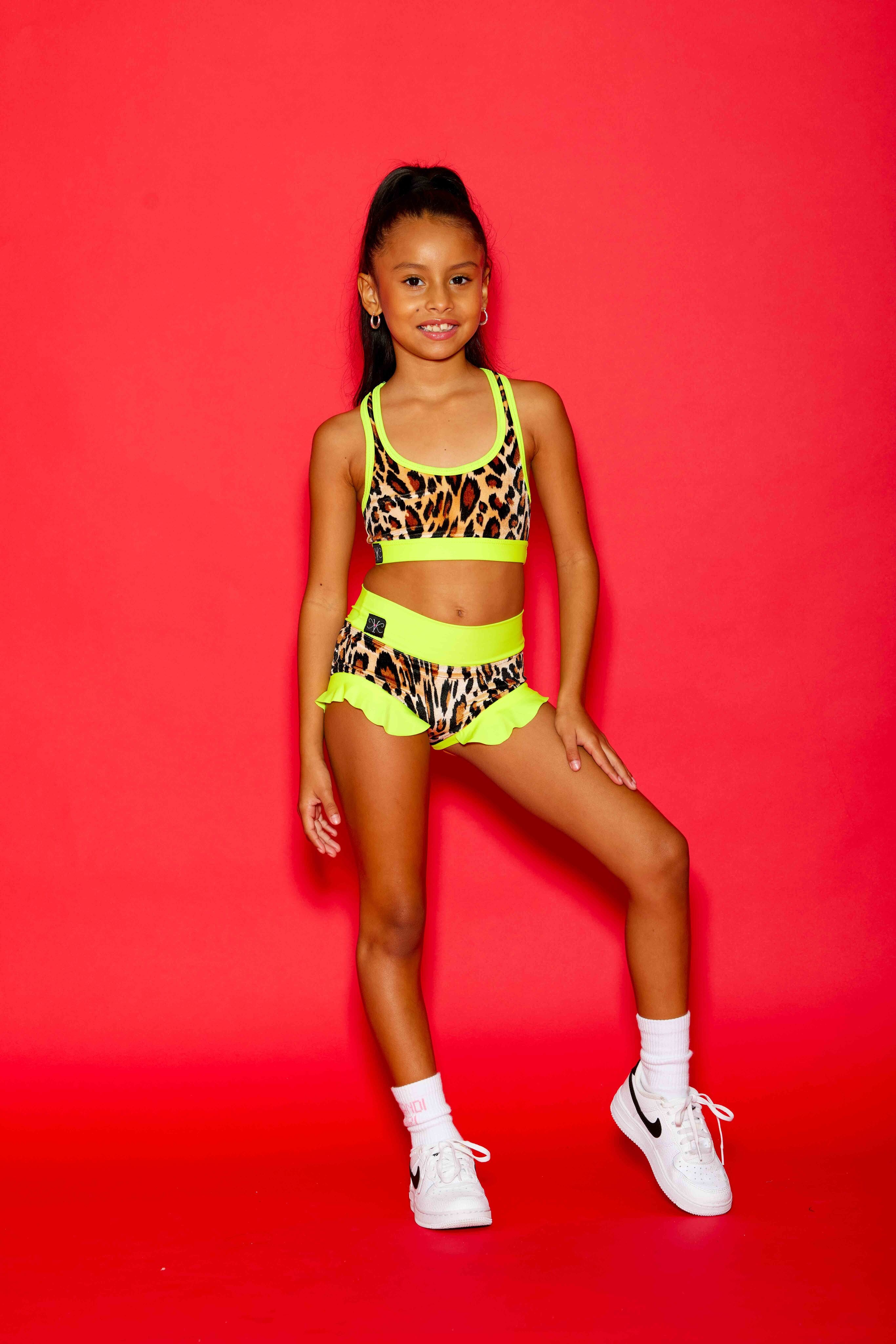 Lolita Brief - Jungle Velvet/Neon Yellow - Ready To Ship