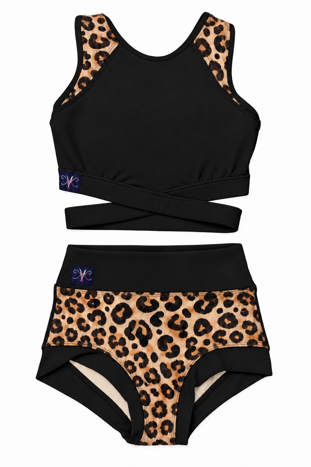 Criss Cross VIP Set (Beige Cheetah)