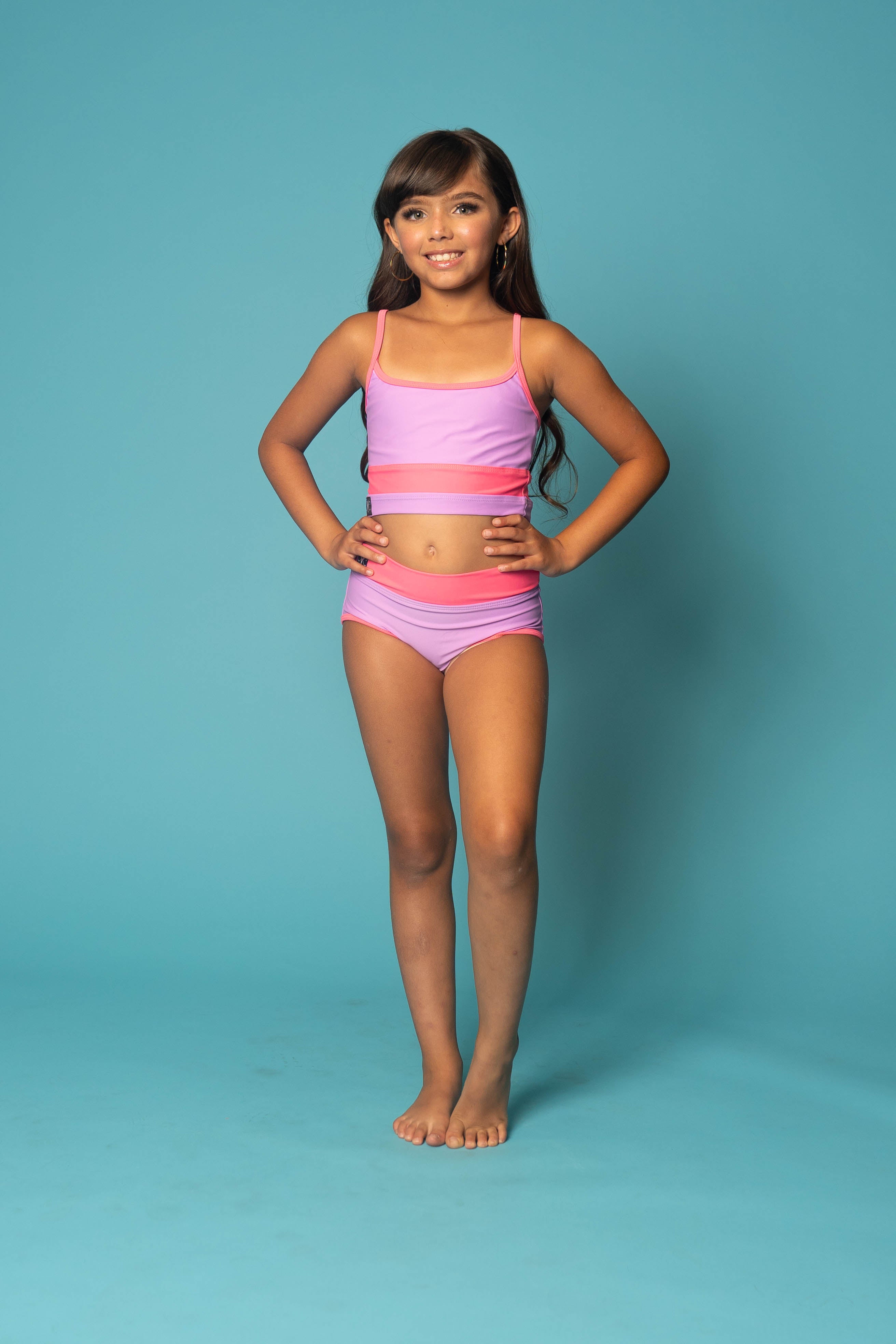 Mykonos Bra Top - Lilac/Salmon - Ready To Ship - Final Sale