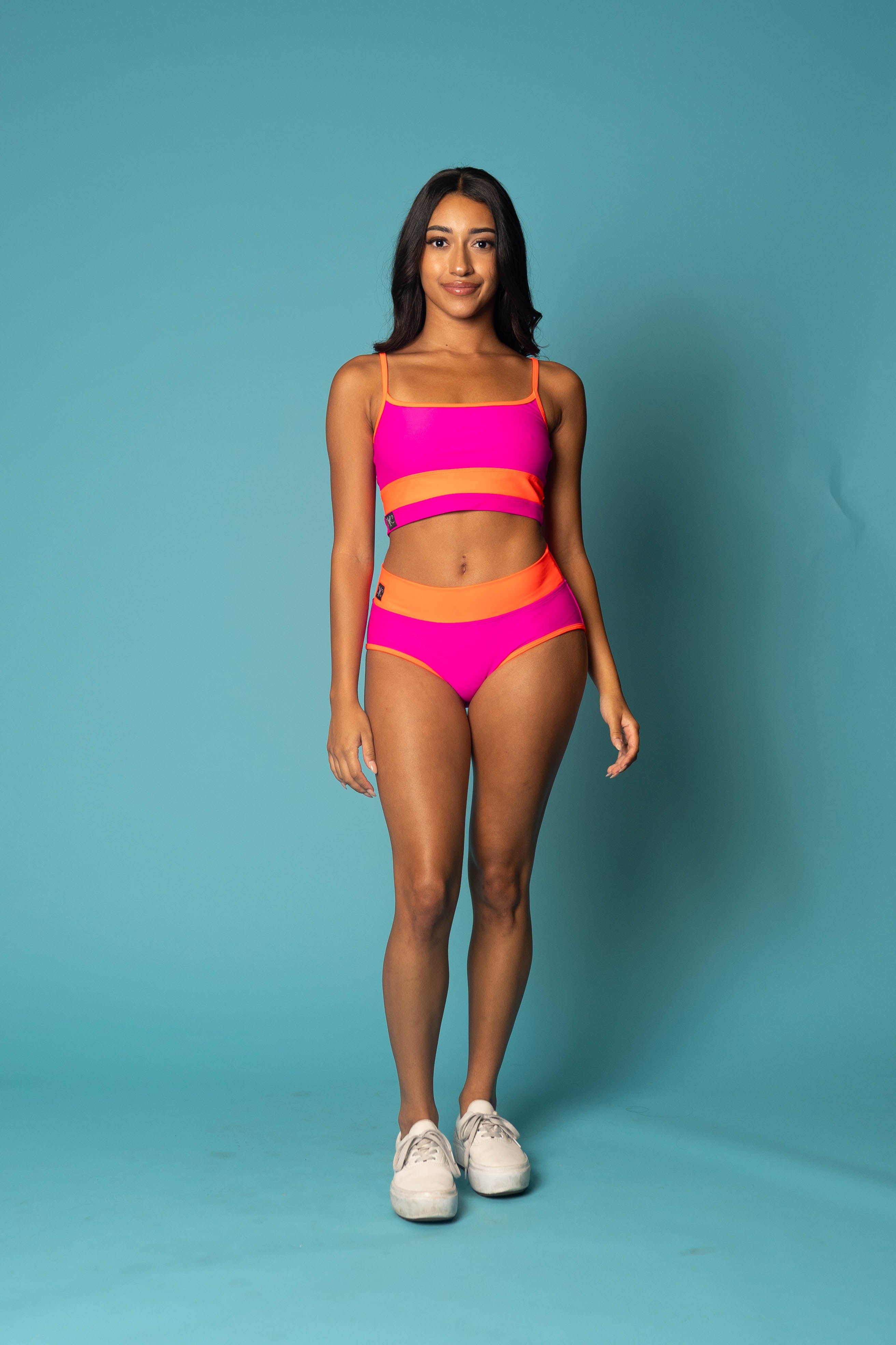 Mykonos Bra Top - Fuchsia/Orange - Ready To Ship - Final Sale