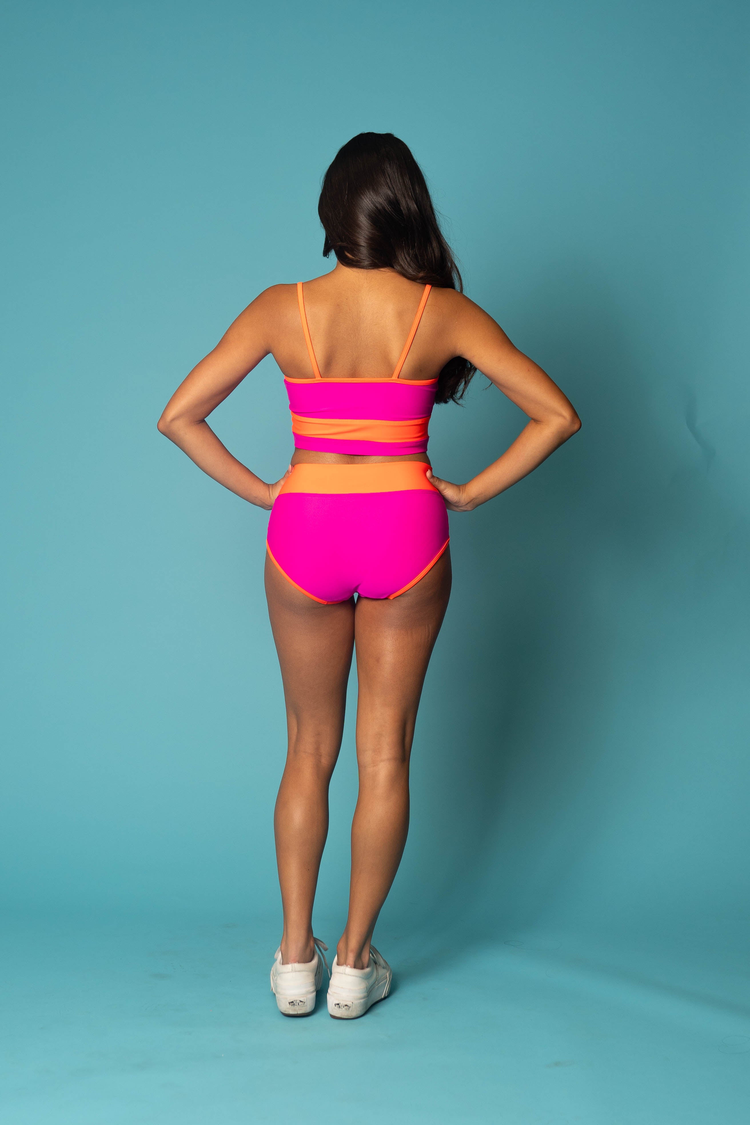 Mykonos Bra Top - Fuchsia/Orange - Ready To Ship - Final Sale