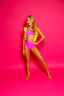 Call Me Cute Leotard - Neon Pink/Neon Green - Ready To Ship