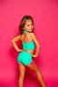 Simply Cinched Short - Dark Mint/Bubblegum - Ready To Ship