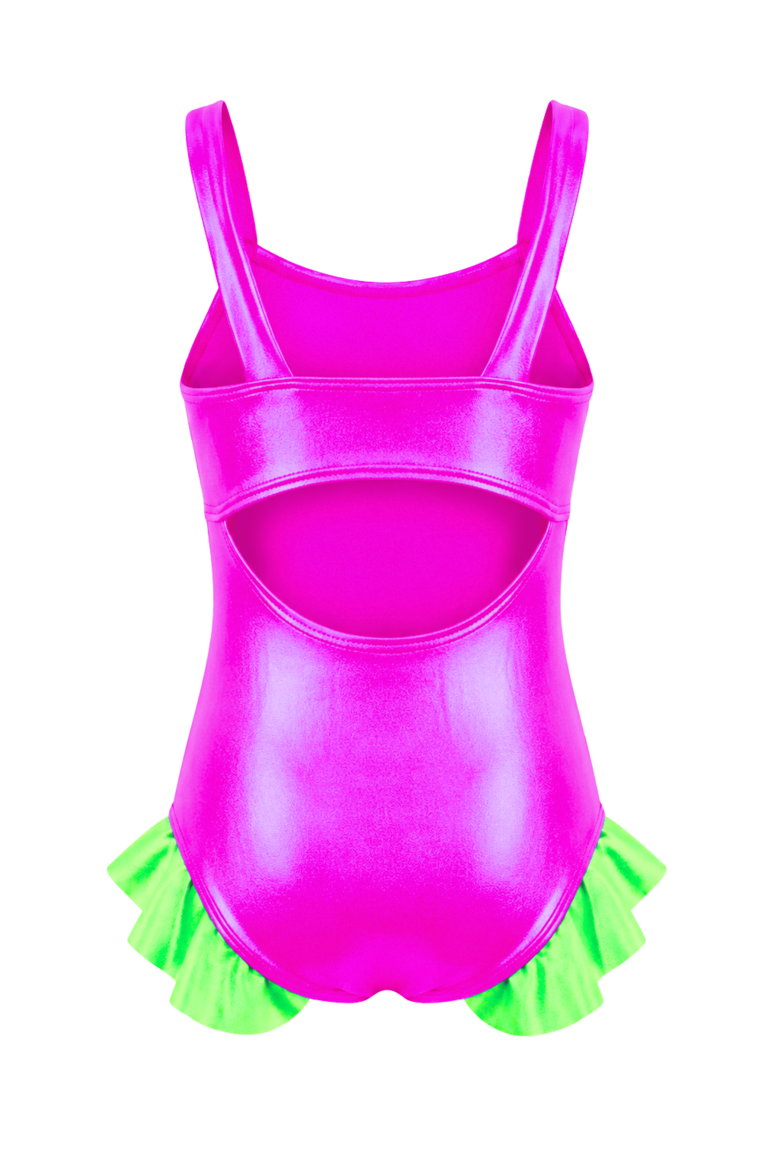 Summer Break Leotard - Fuchsia/Neon Green