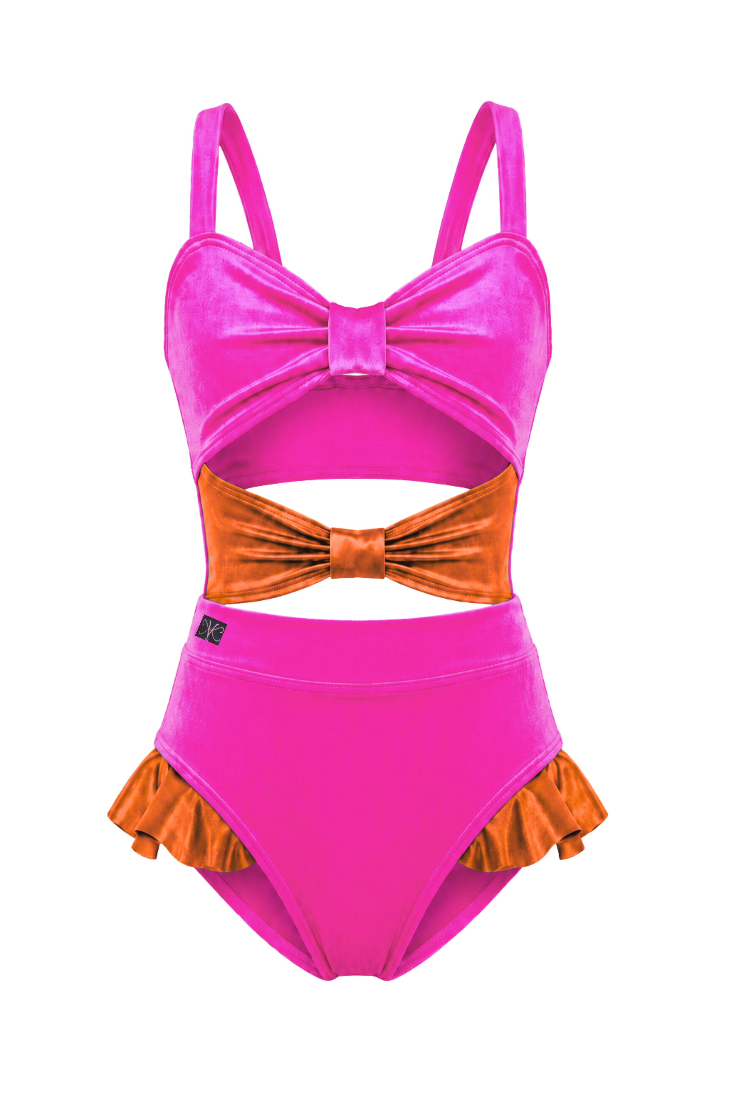 Summer Break Leotard - Neon Pink/Neon Orange