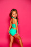 Simply Cinched Short - Dark Mint/Bubblegum - Ready To Ship