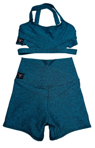 Chic Short - Turquoise Heather - Ready To Ship
