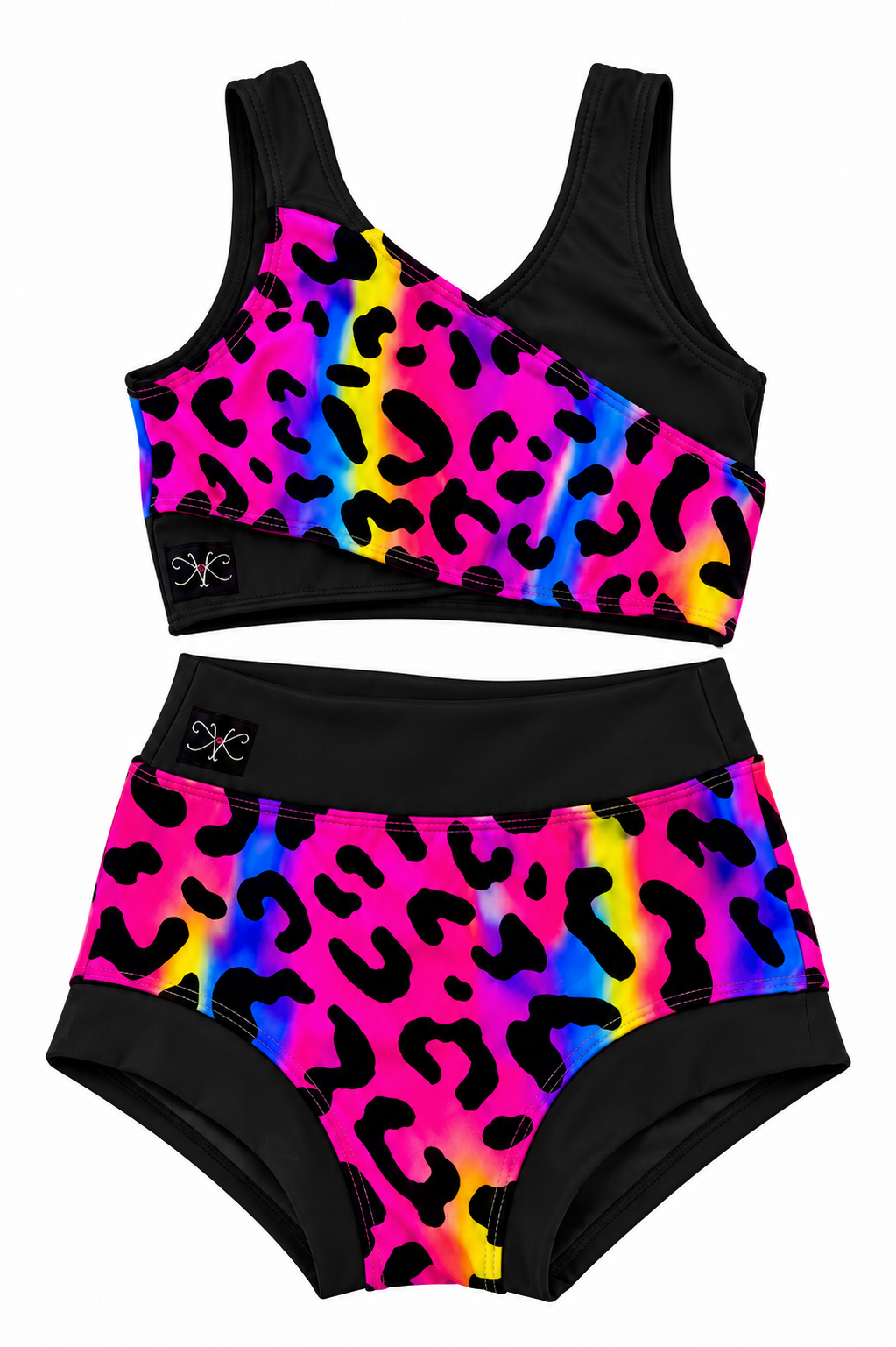 Cross My Heart Set Rainbow Cheetah