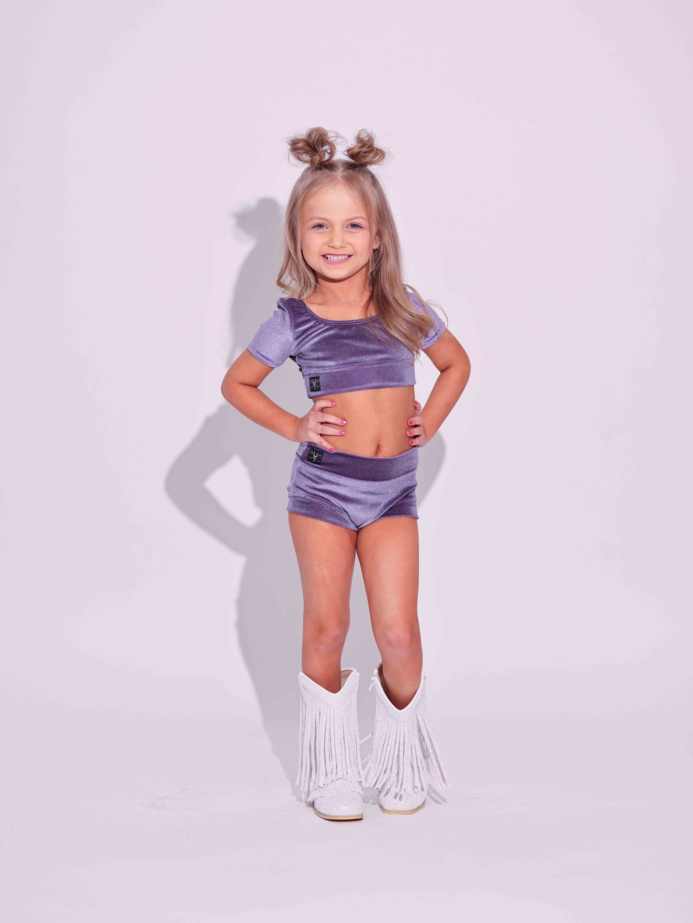 Simple But Cute Exclusive Glitter Velvet VIP Brief - Grape - Ready to Ship