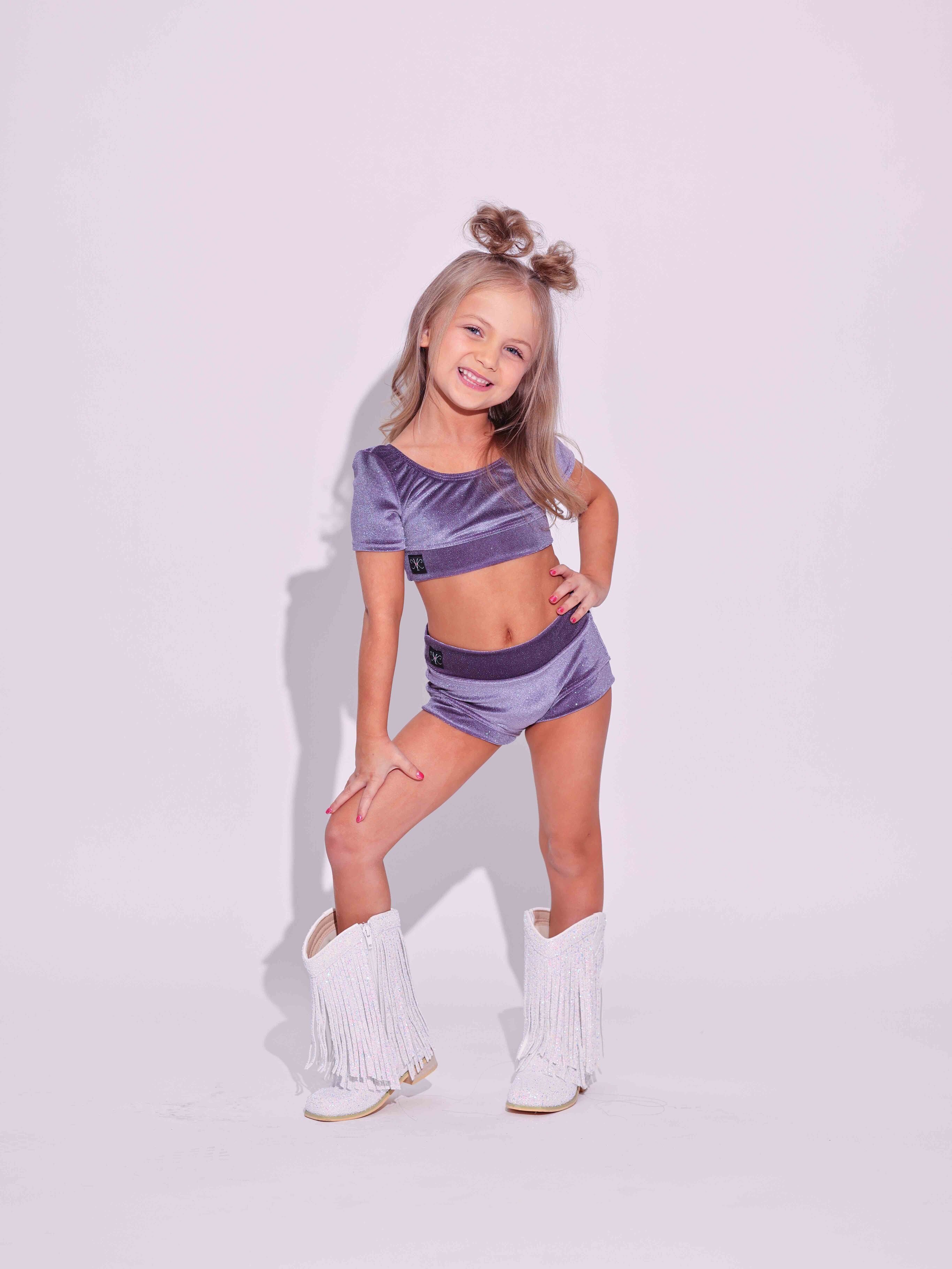 Simple But Cute Exclusive Glitter Velvet VIP Brief - Grape - Ready to Ship