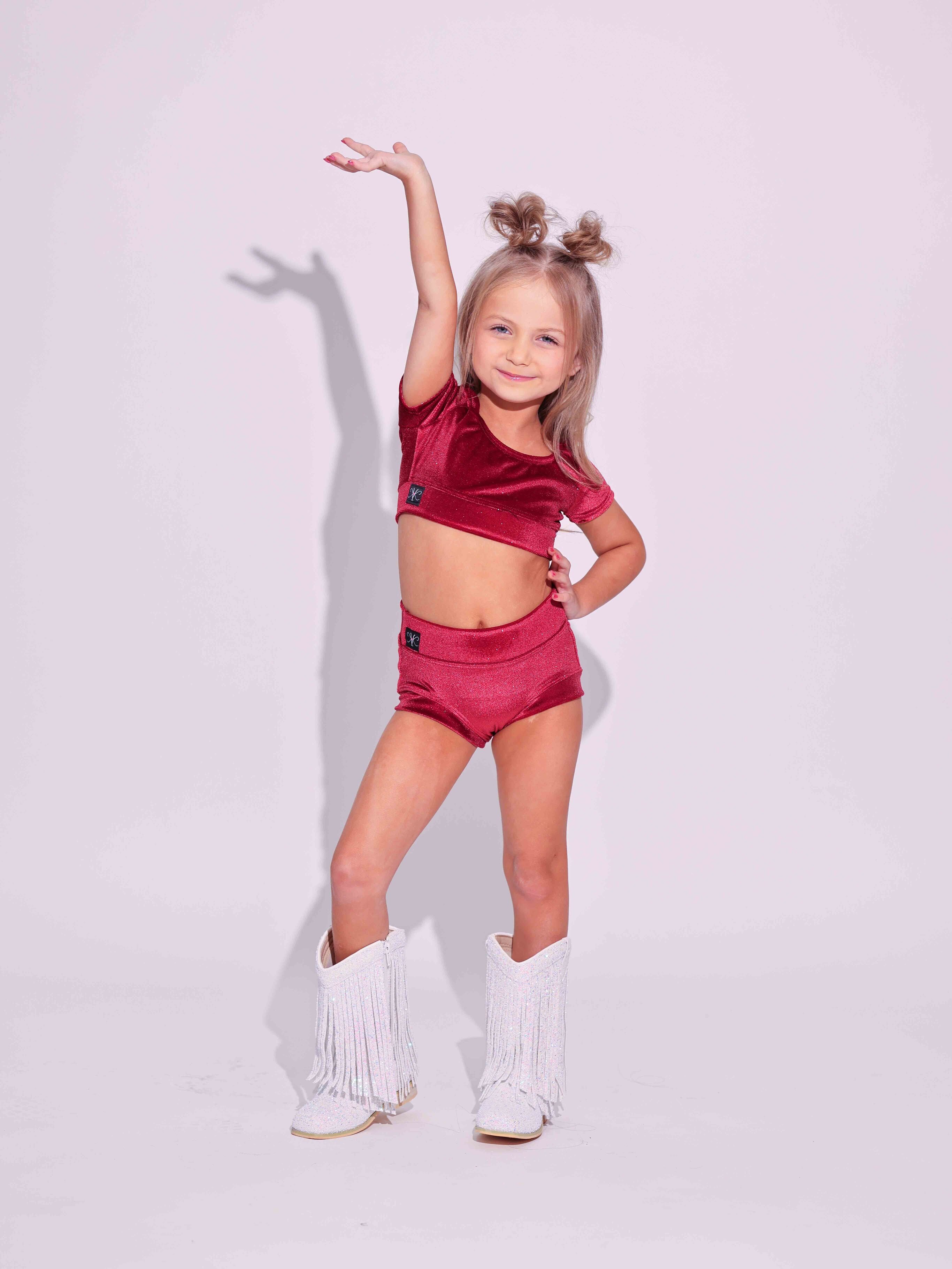 Simple But Cute Exclusive Glitter Velvet VIP Brief - Red - Ready to Ship