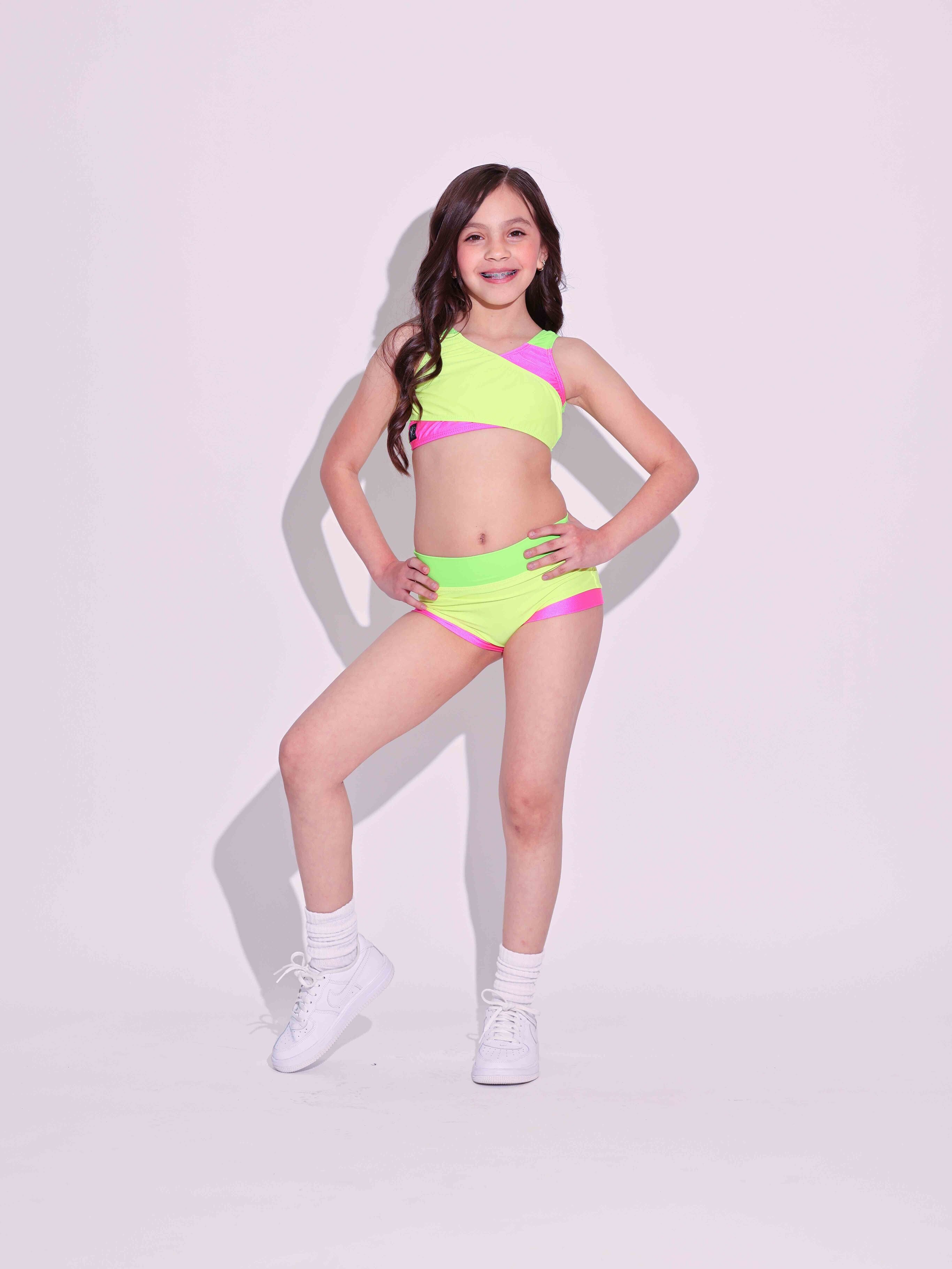 Cross My Heart VIP Brief - Neon Yellow/Tropical Pink/Neon Green - Ready To Ship