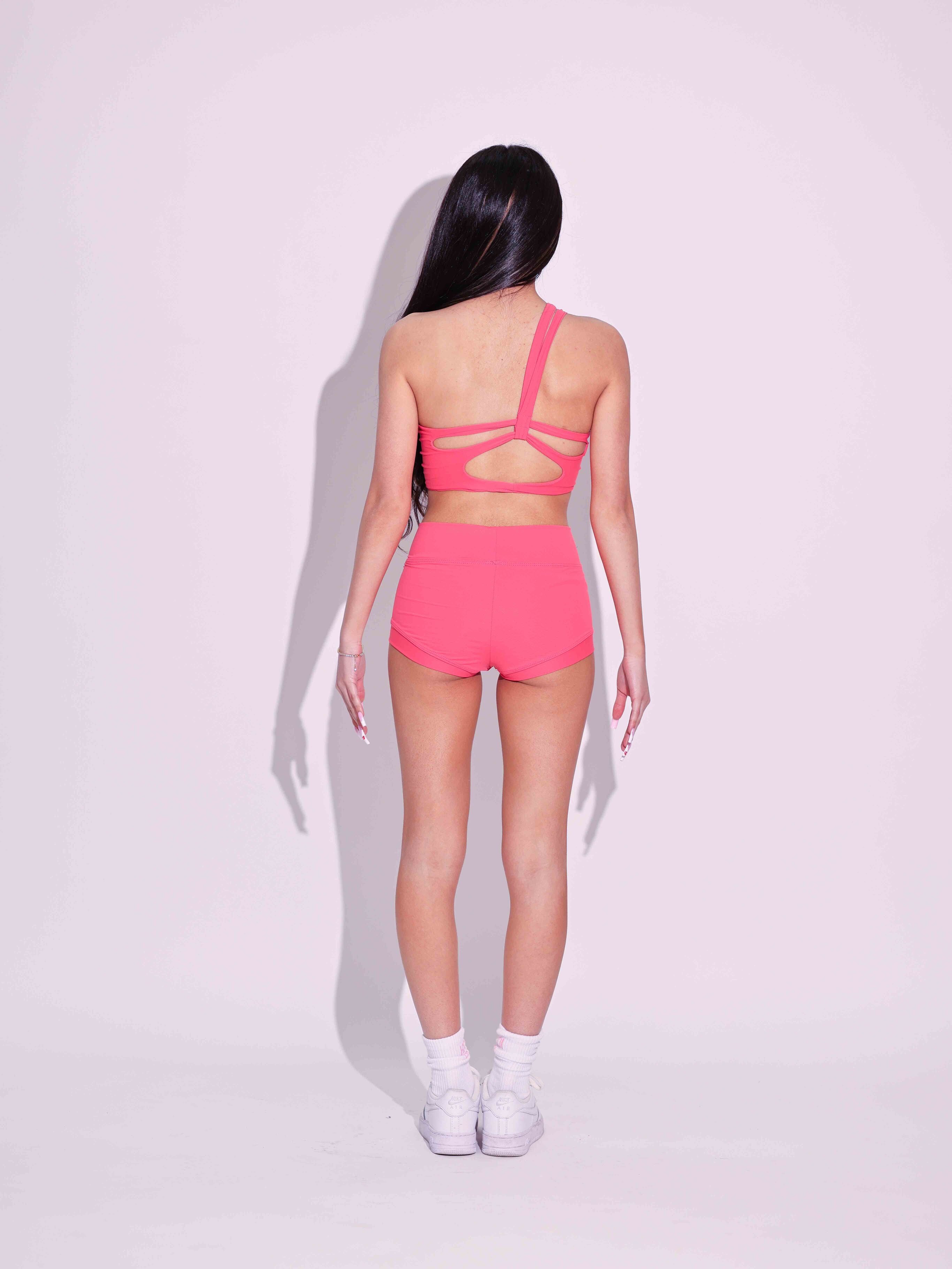 My Time Crop Top - Hot Coral - Ready To Ship