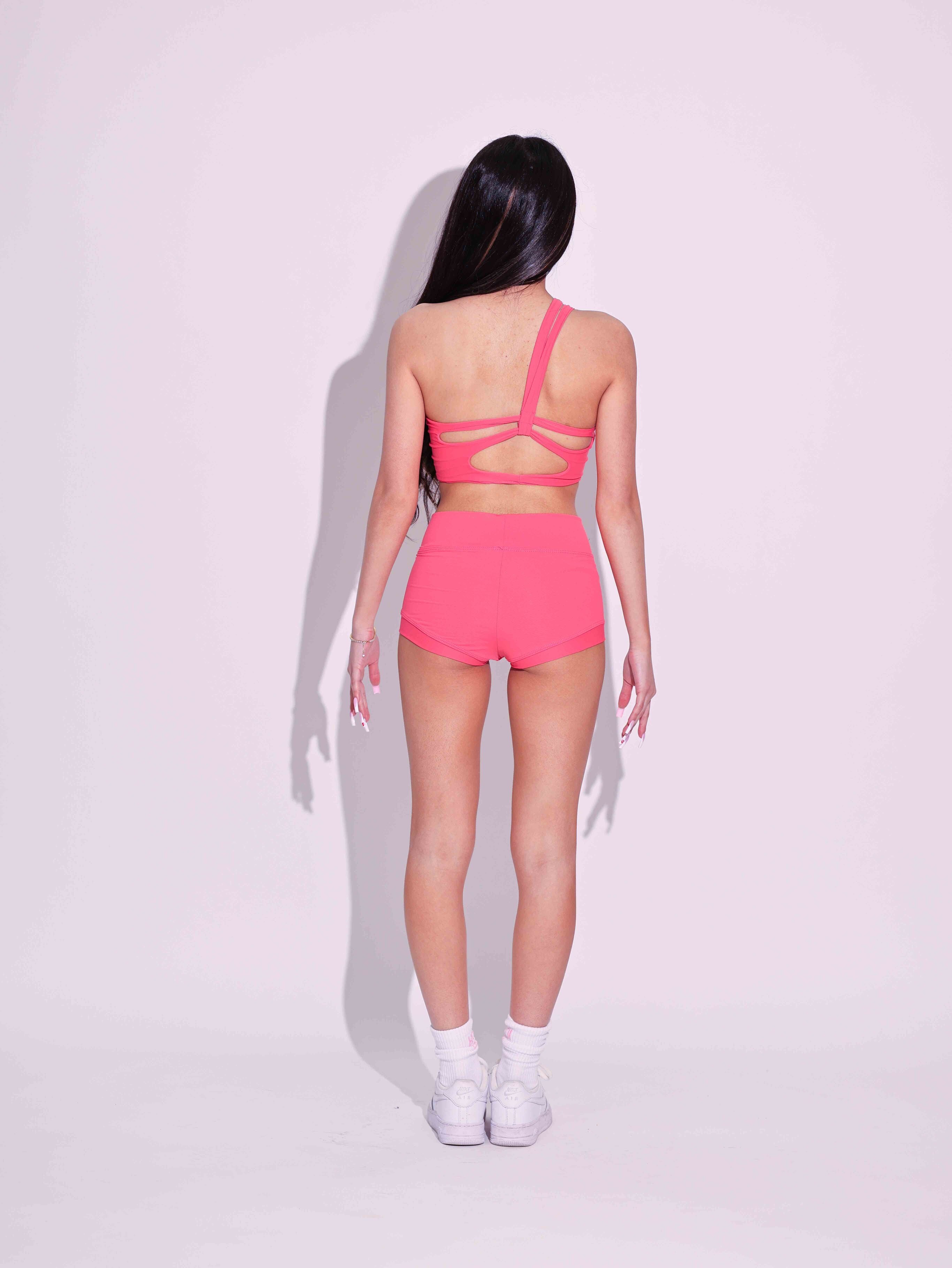 My Time Crop Top - Hot Coral - Ready To Ship