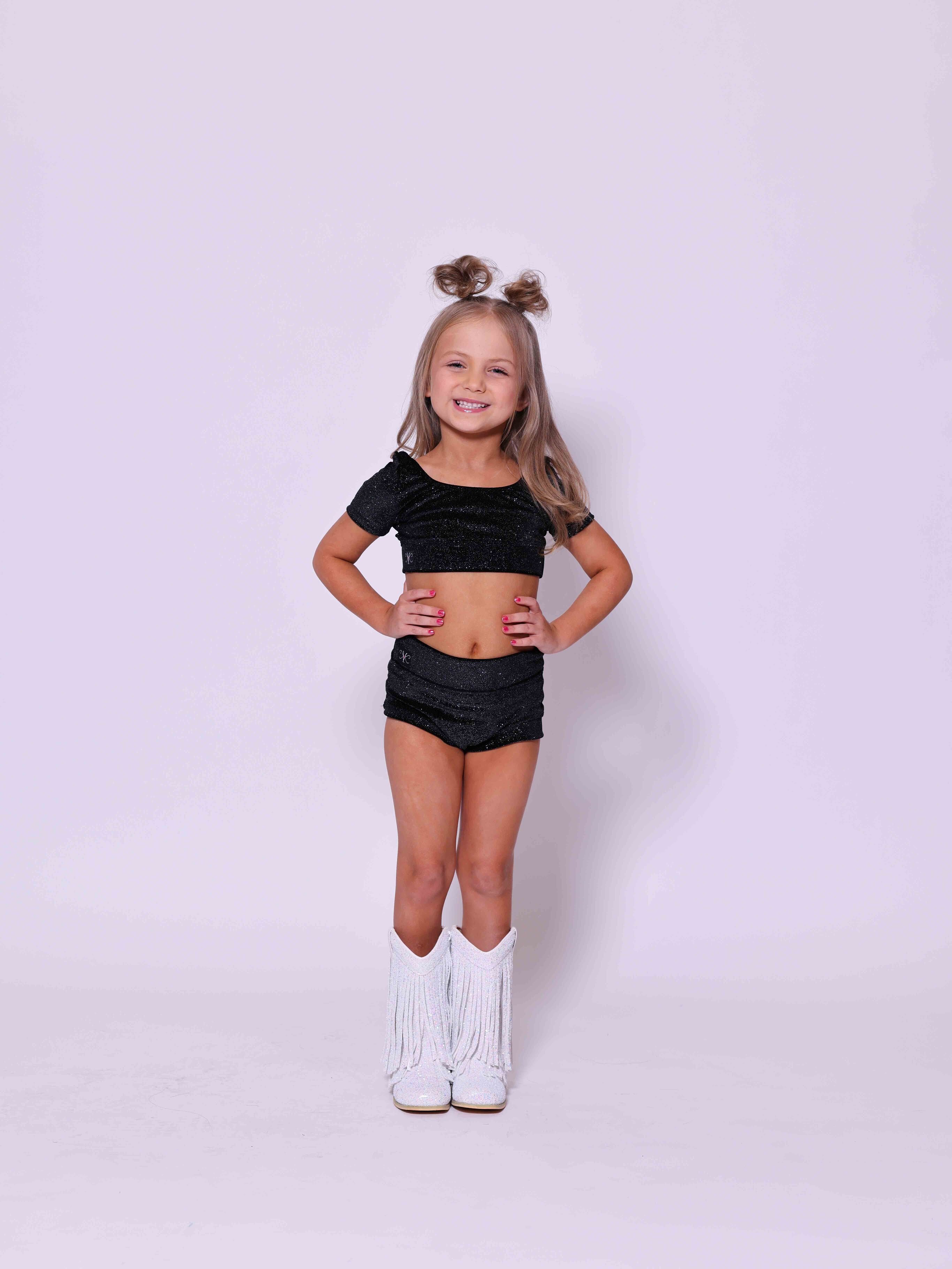 Simple But Cute Exclusive Glitter Velvet VIP Brief - Black - Ready to Ship