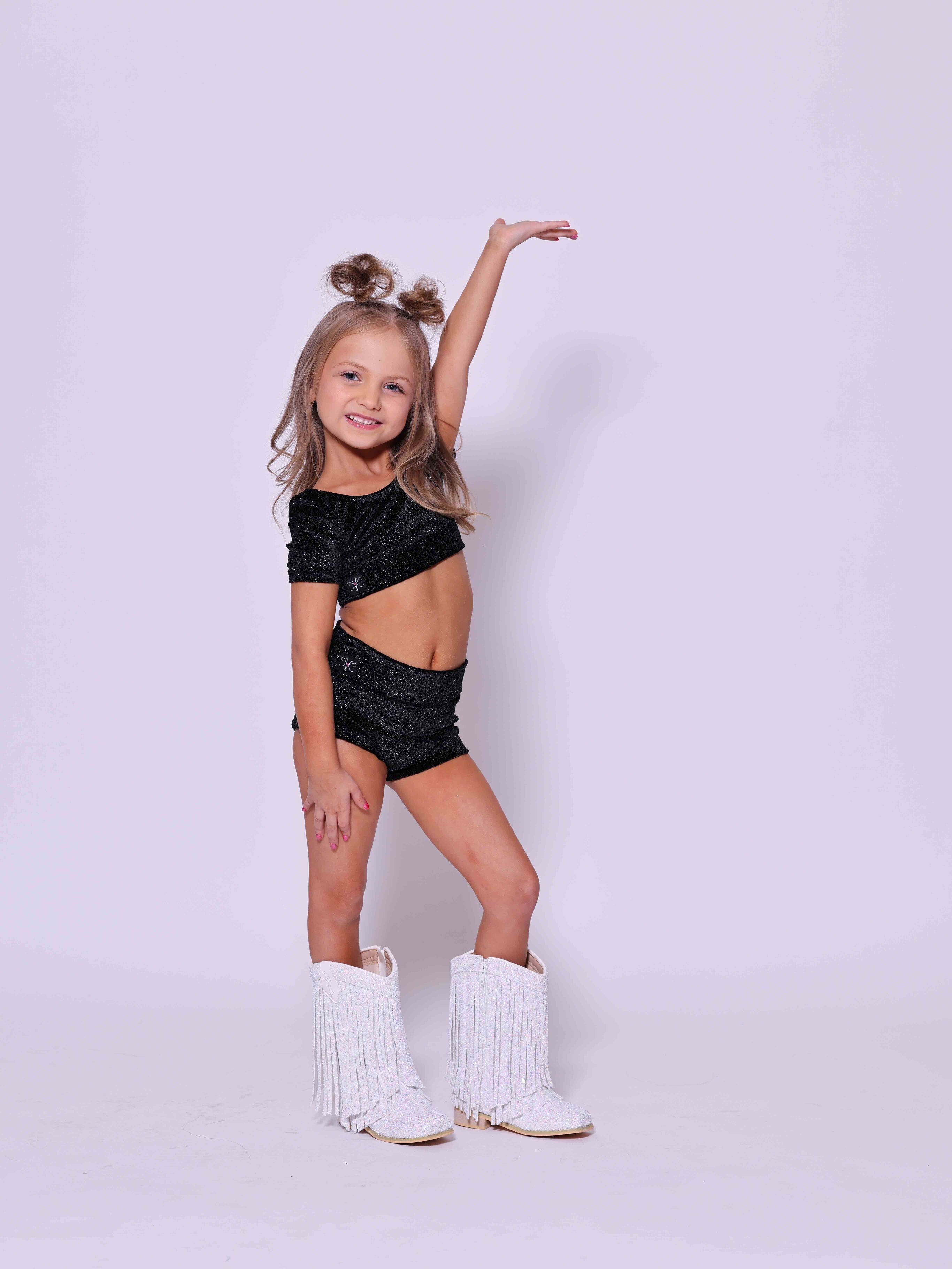 Simple But Cute Exclusive Glitter Velvet VIP Brief - Black - Ready to Ship