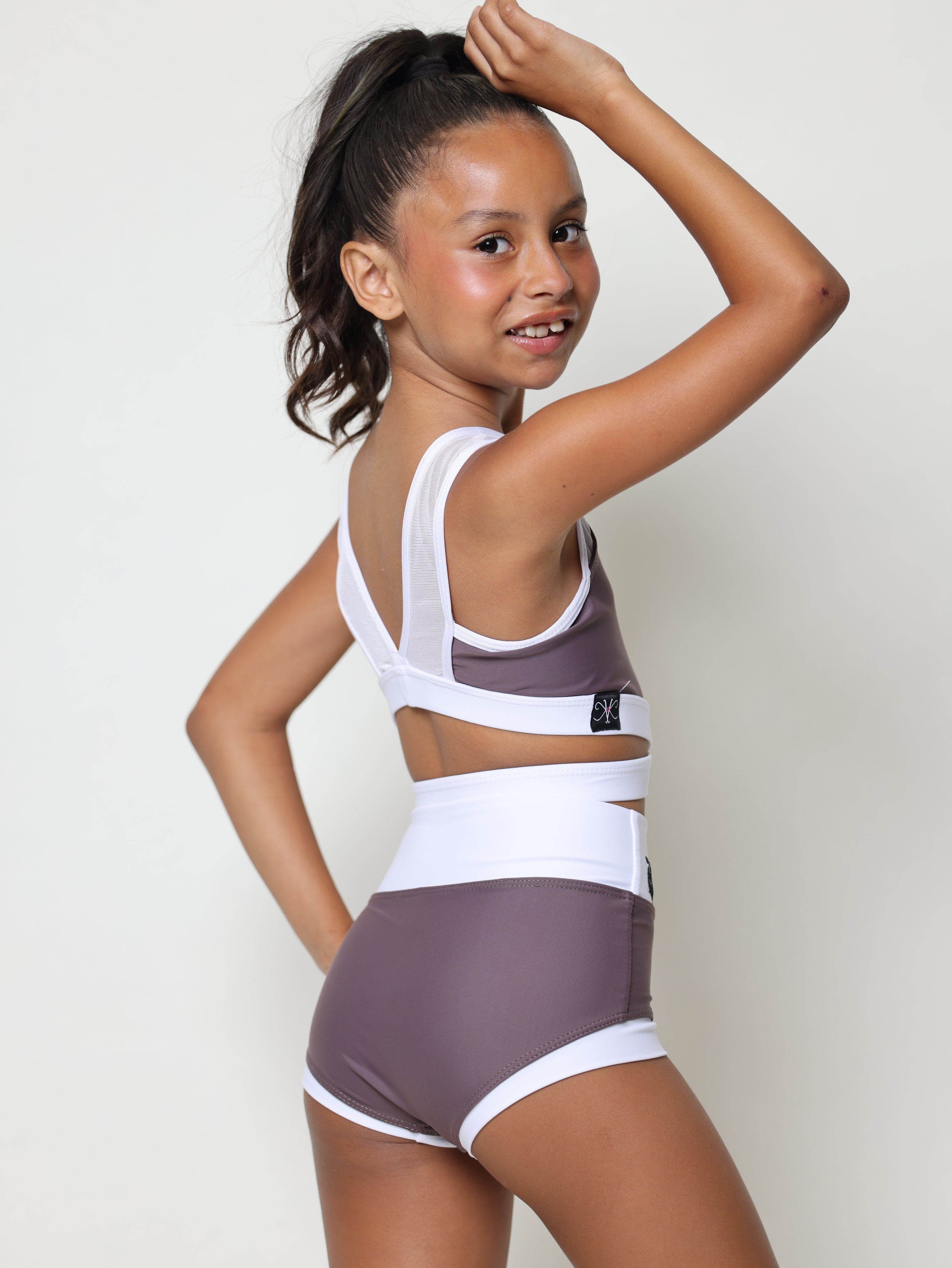 Criss Cross VIP Brief - Deep Mauve/White