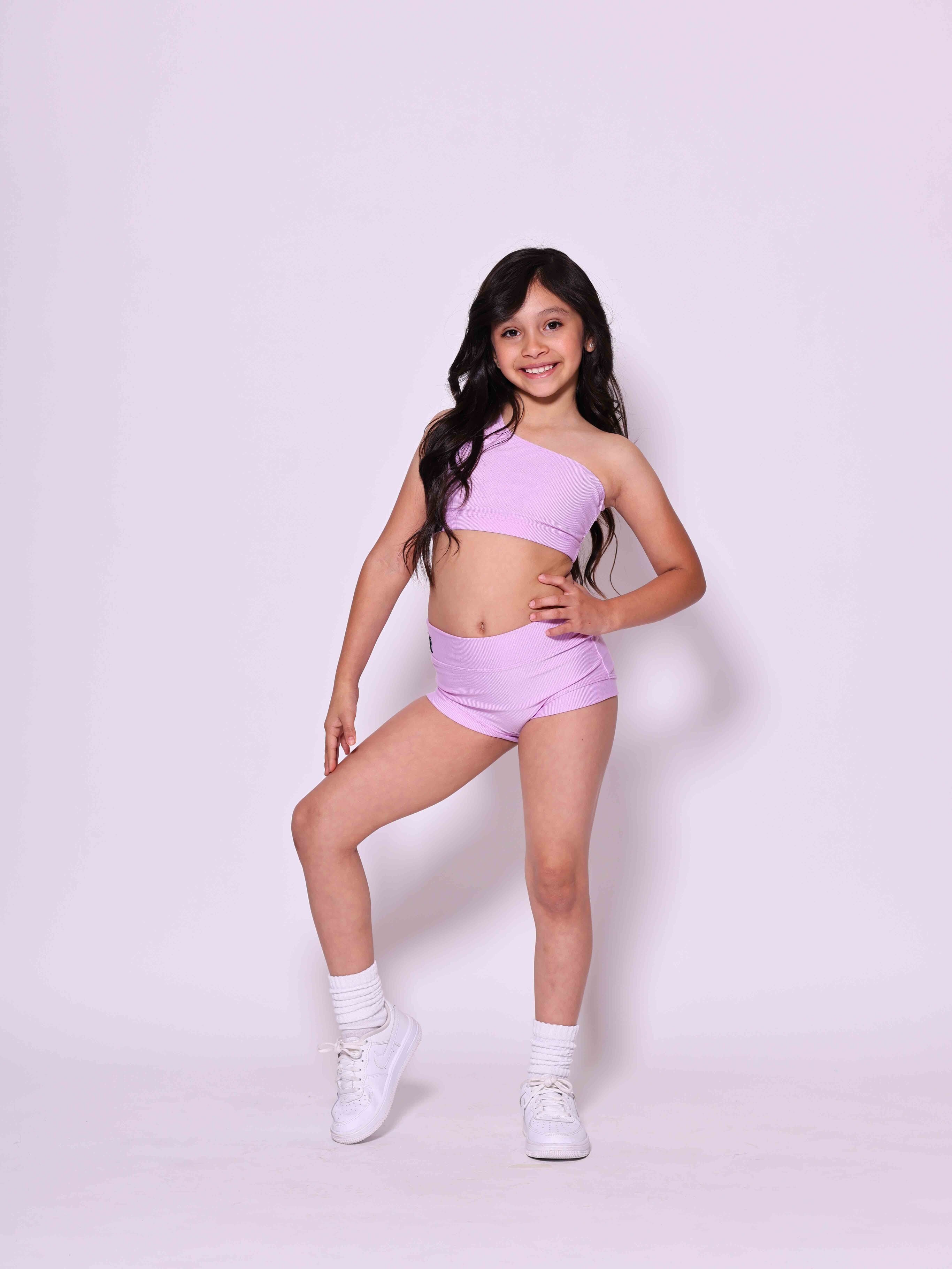 Cross the Line Ribbed Bra Top - Lavender Ribbed - Ready to Ship