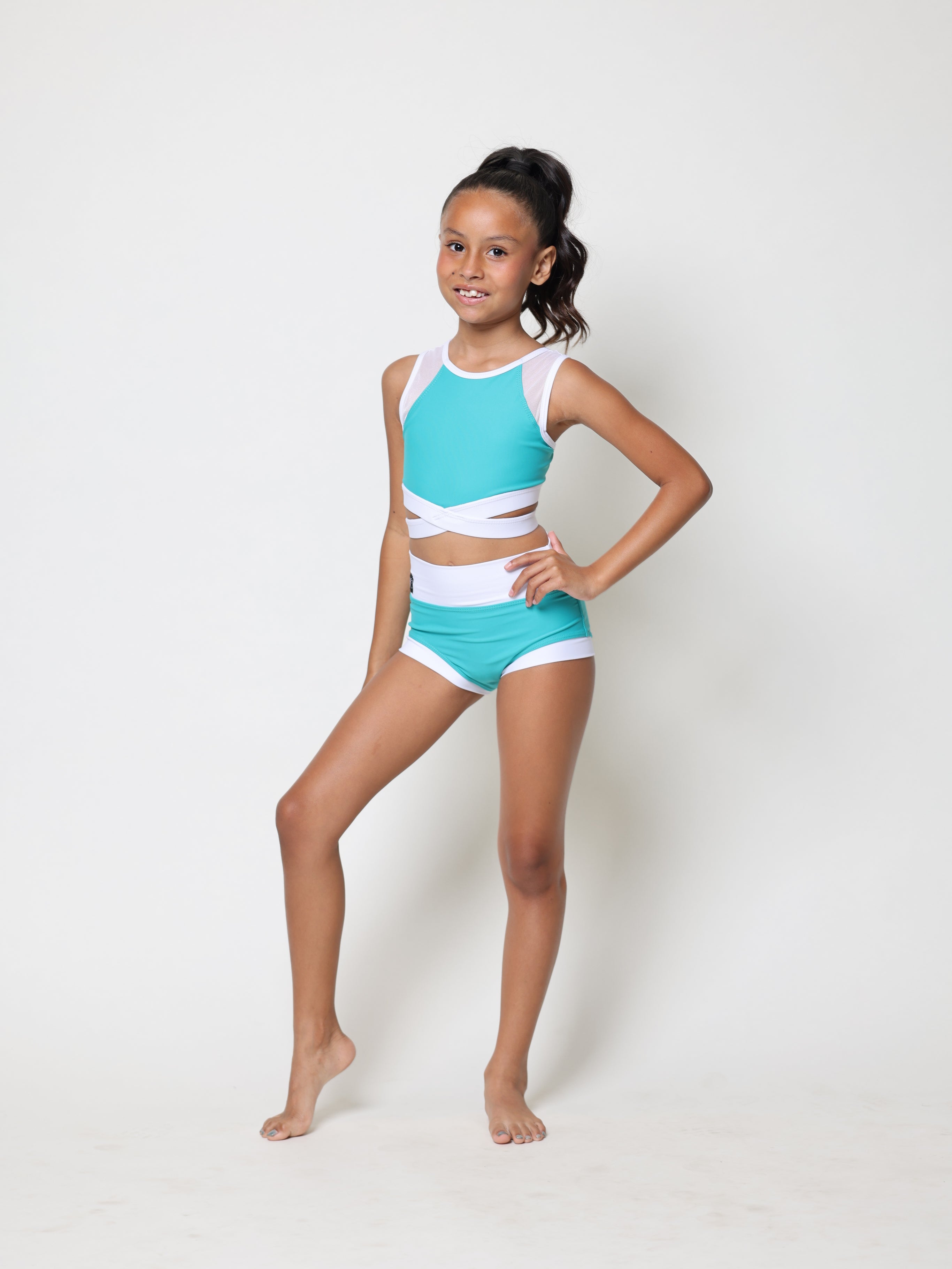 Criss Cross Bra Top - Serpent/White