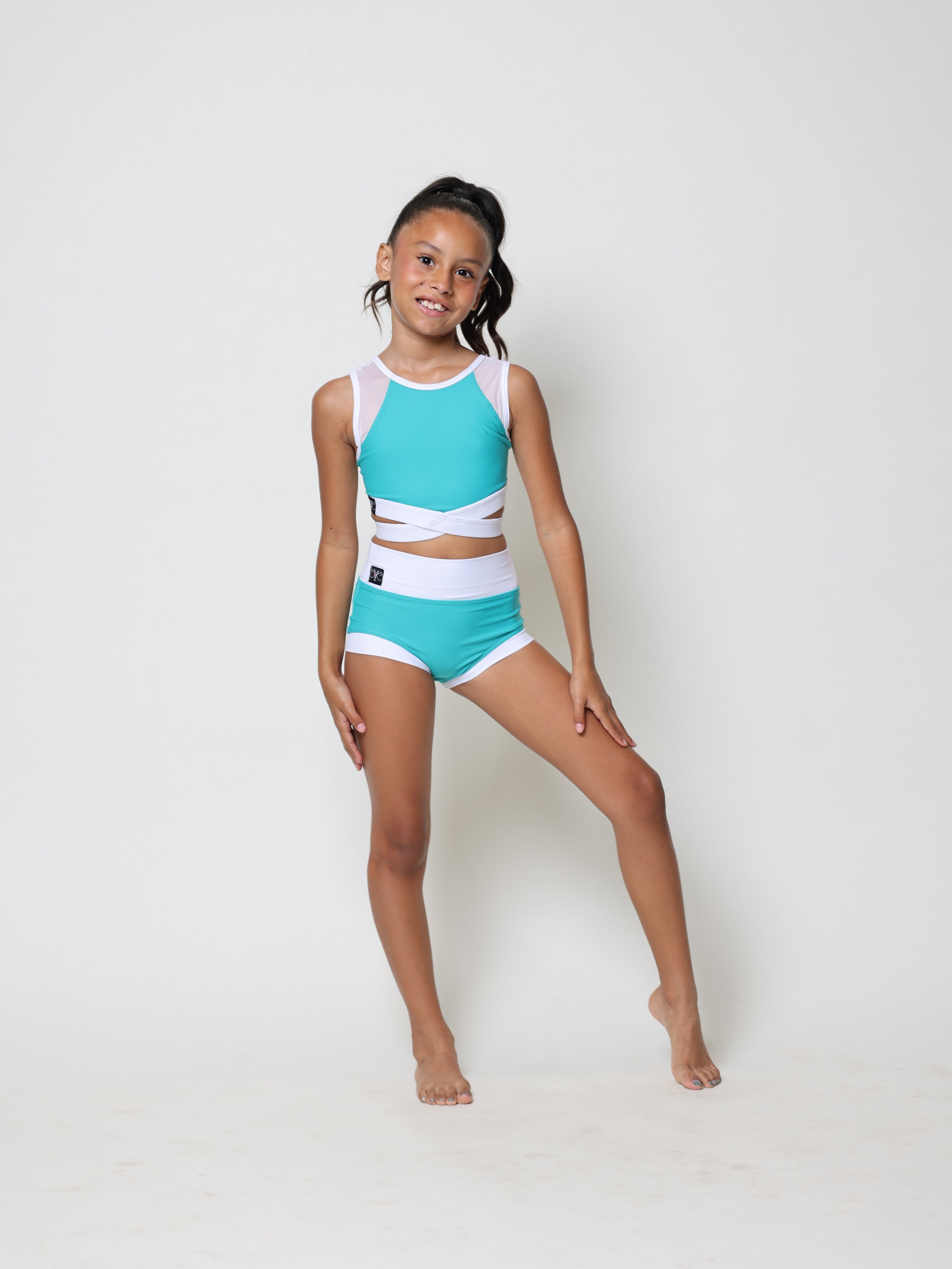 Criss Cross Bra Top - Serpent/White