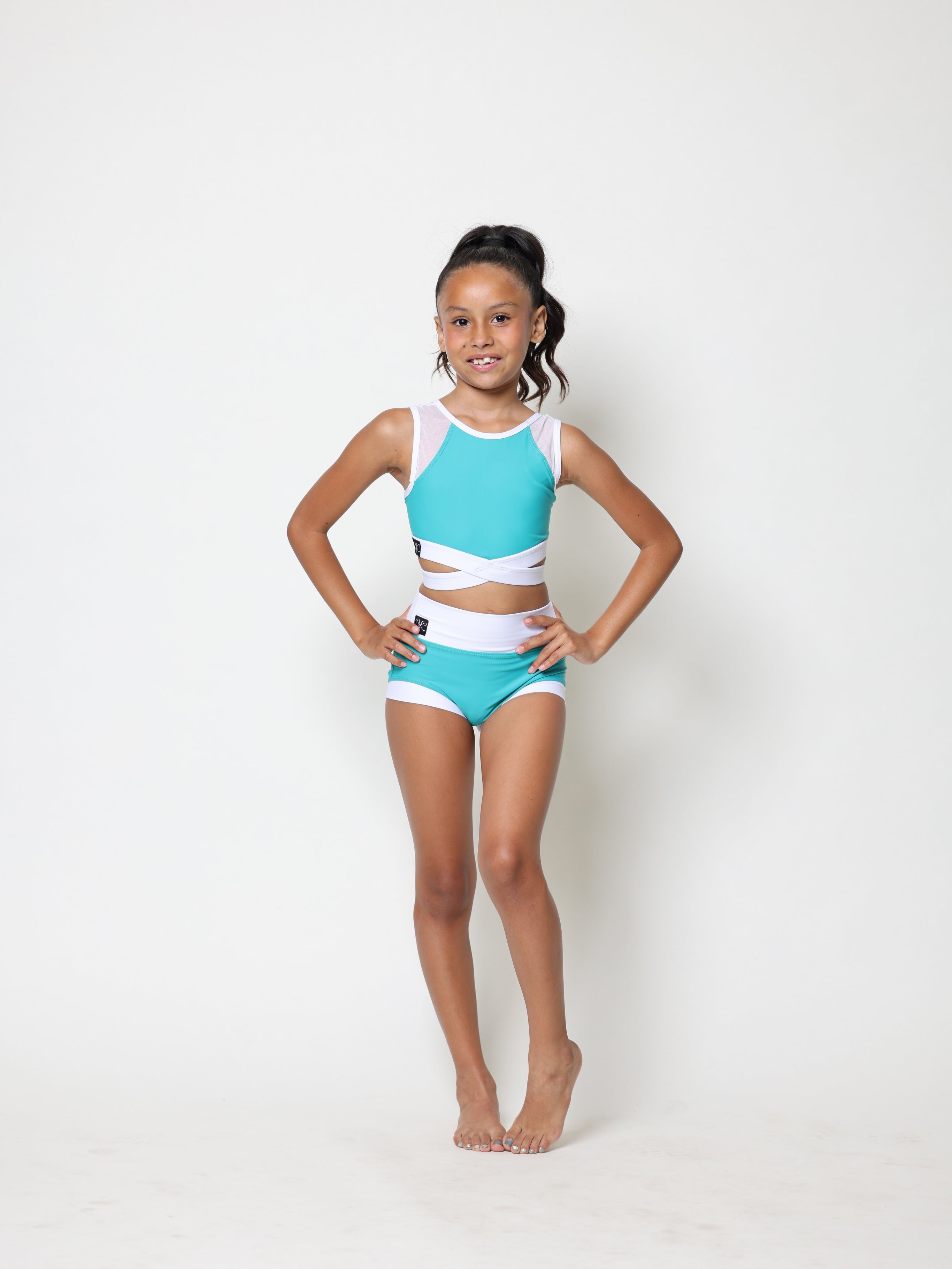 Criss Cross Bra Top - Serpent/White