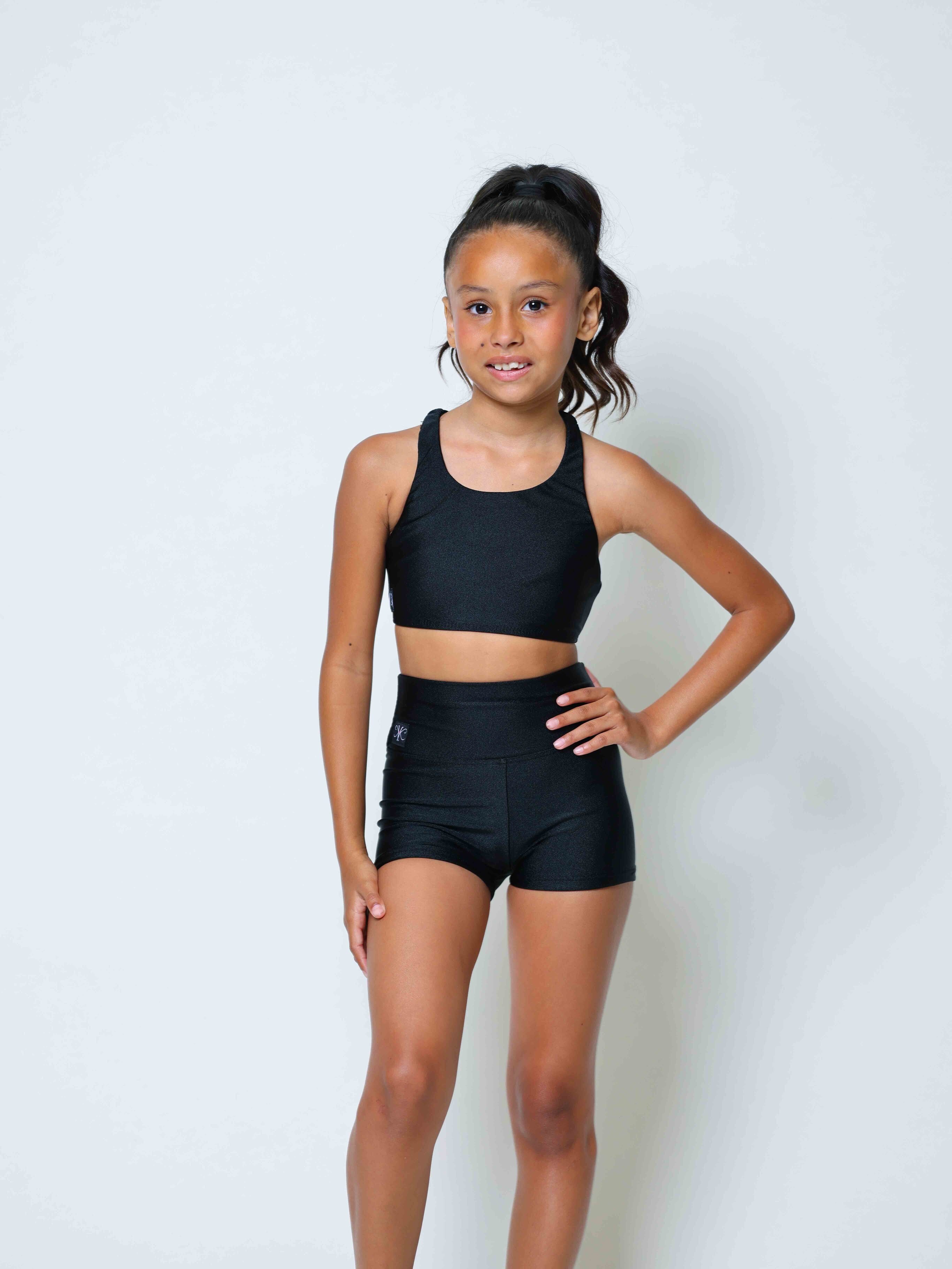 Girls Trip Crop Top - Black Shiny