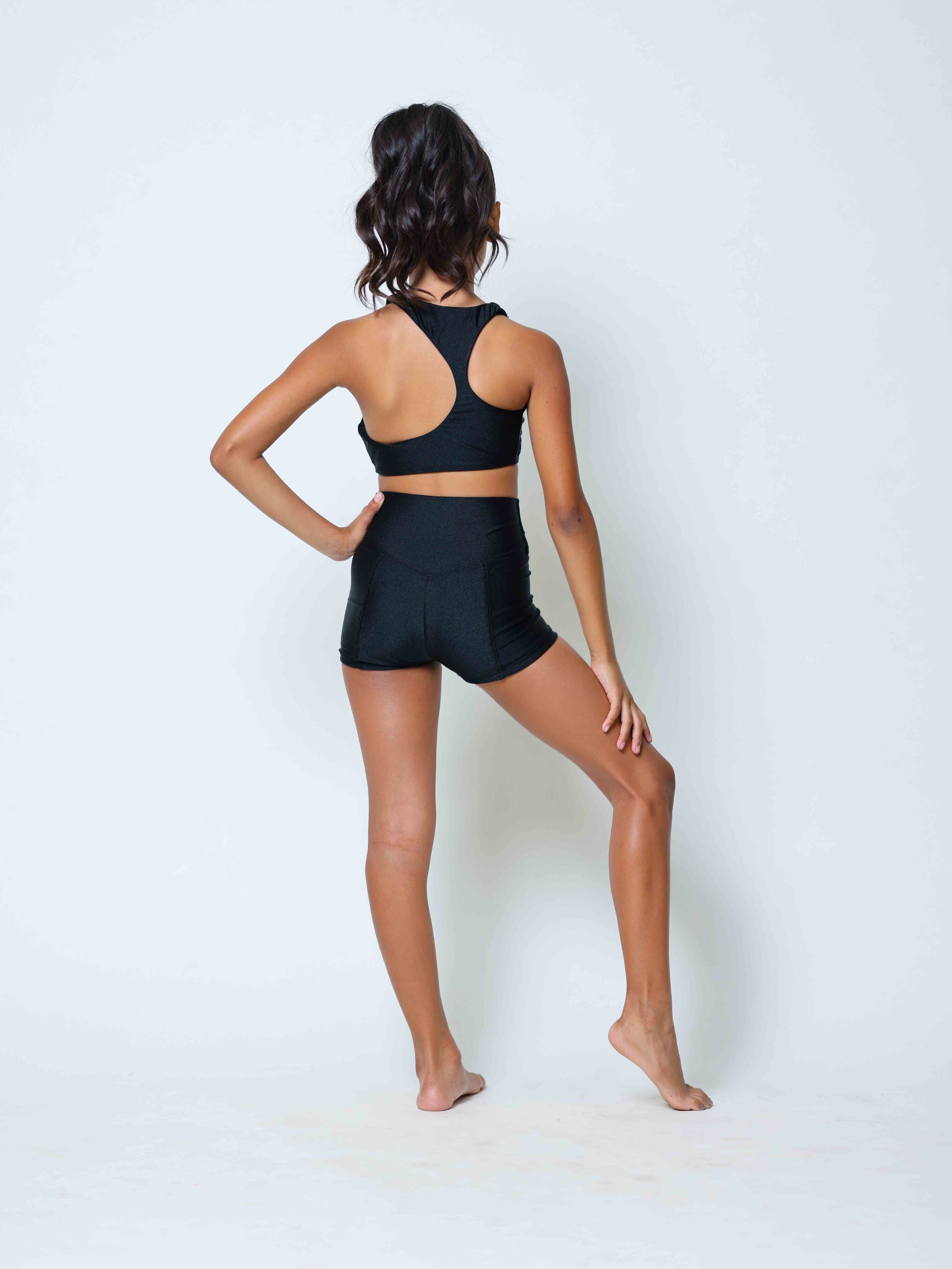 Girls Trip Short - Black Shiny