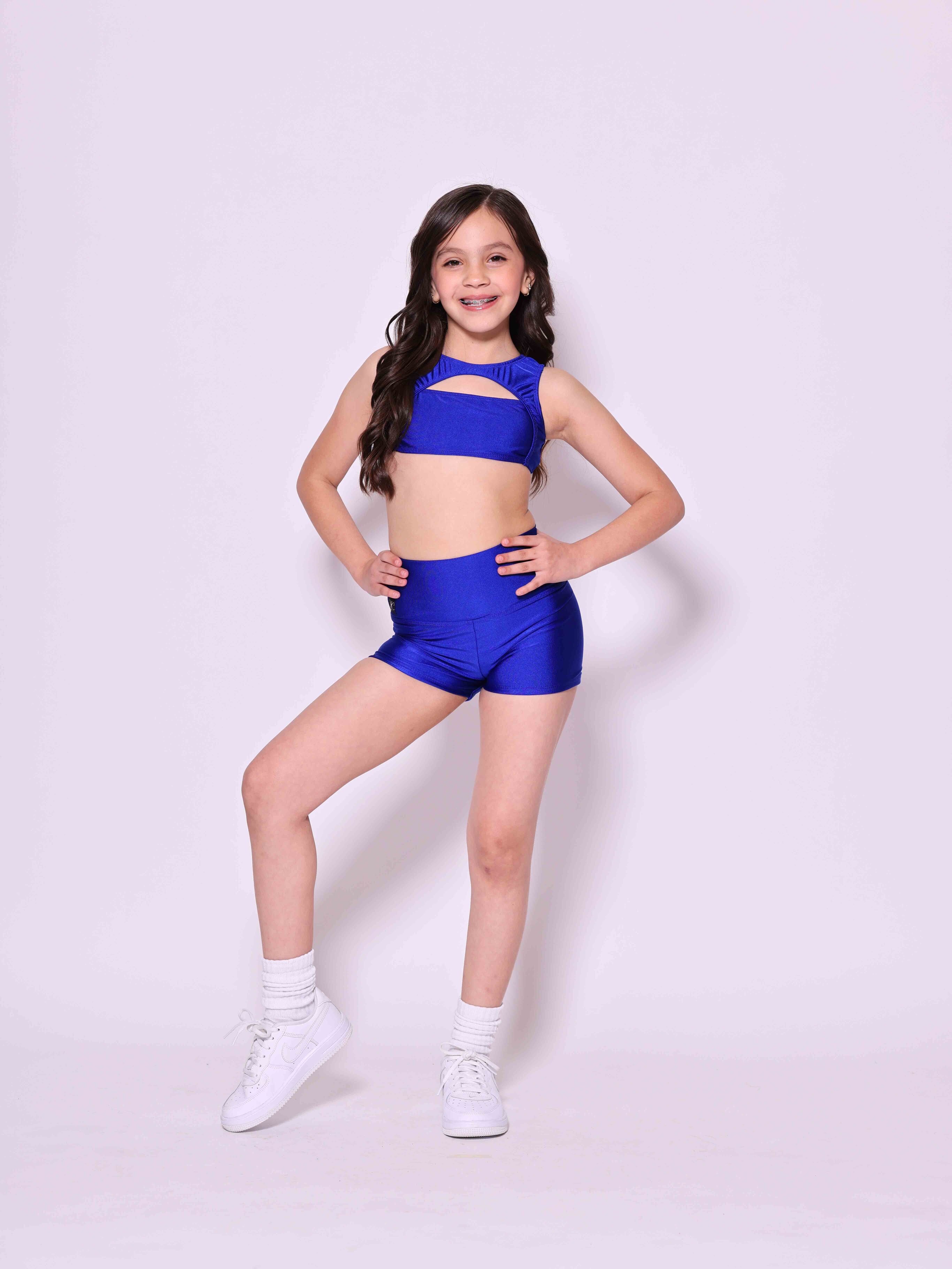 Anikka Bra Top - Royal Blue Shiny - Ready To Ship