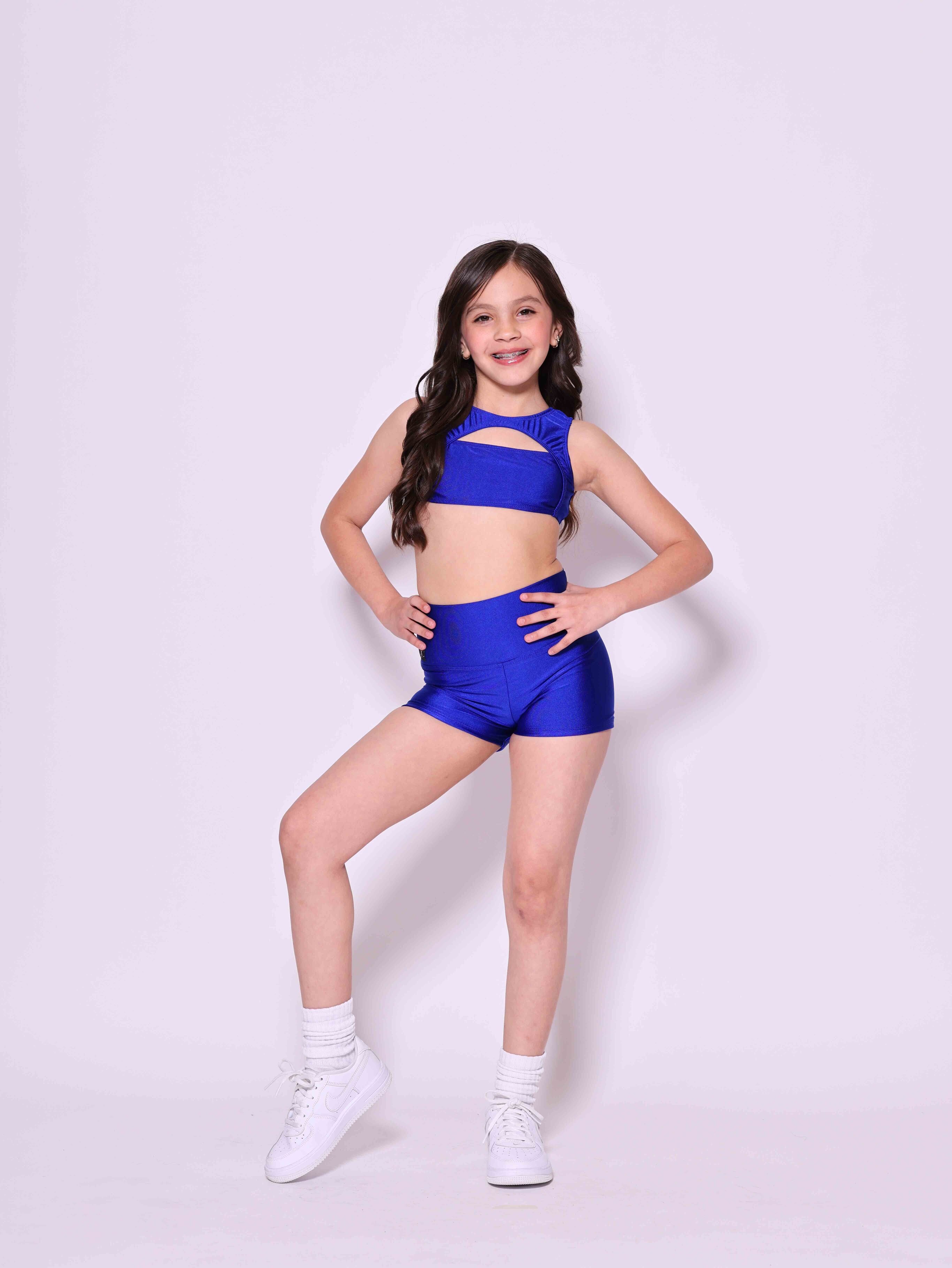 Anikka Bra Top - Royal Blue Shiny - Ready To Ship