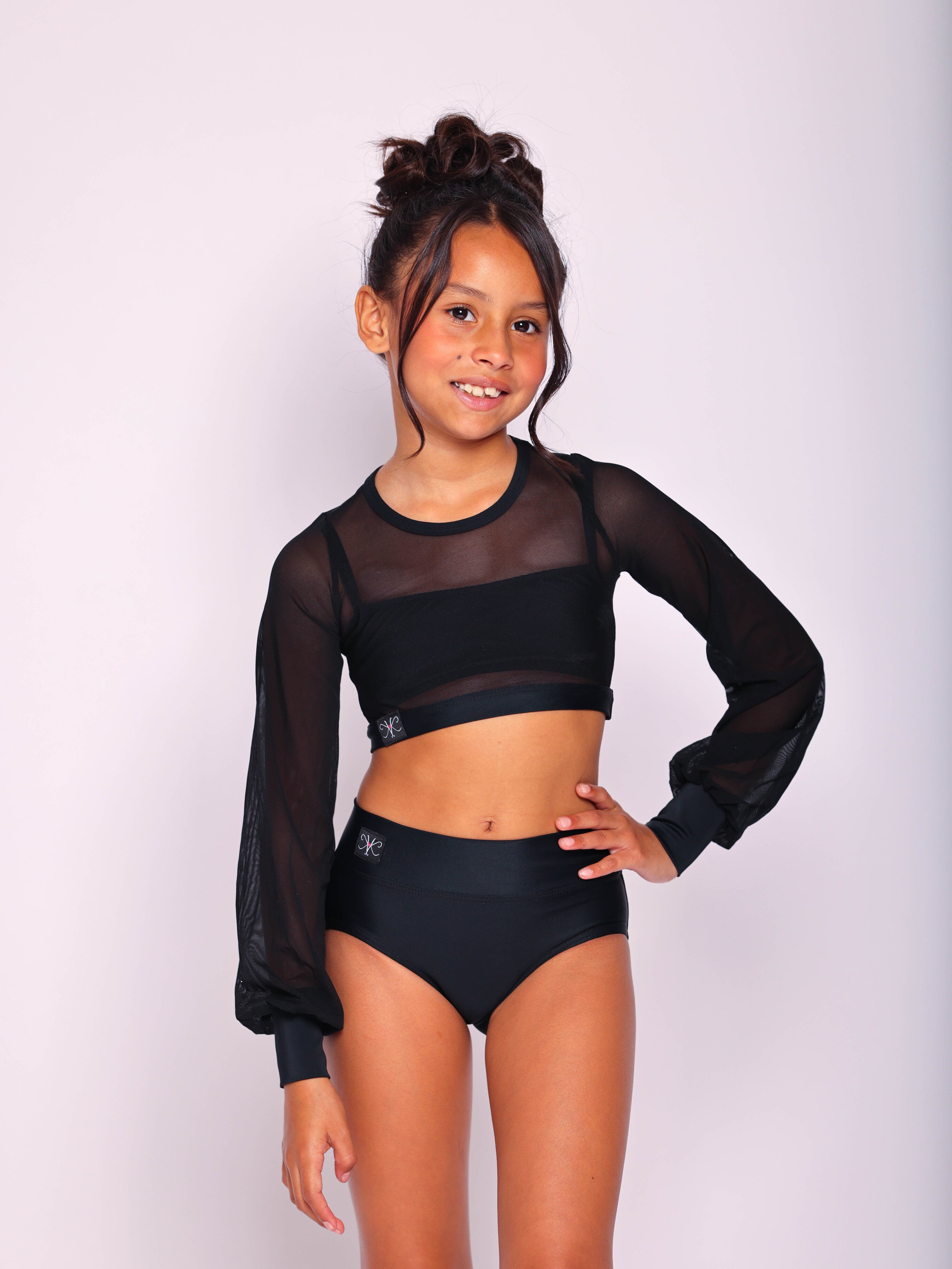 Hollaback Crop Top and Bra - Black - Ready To Ship