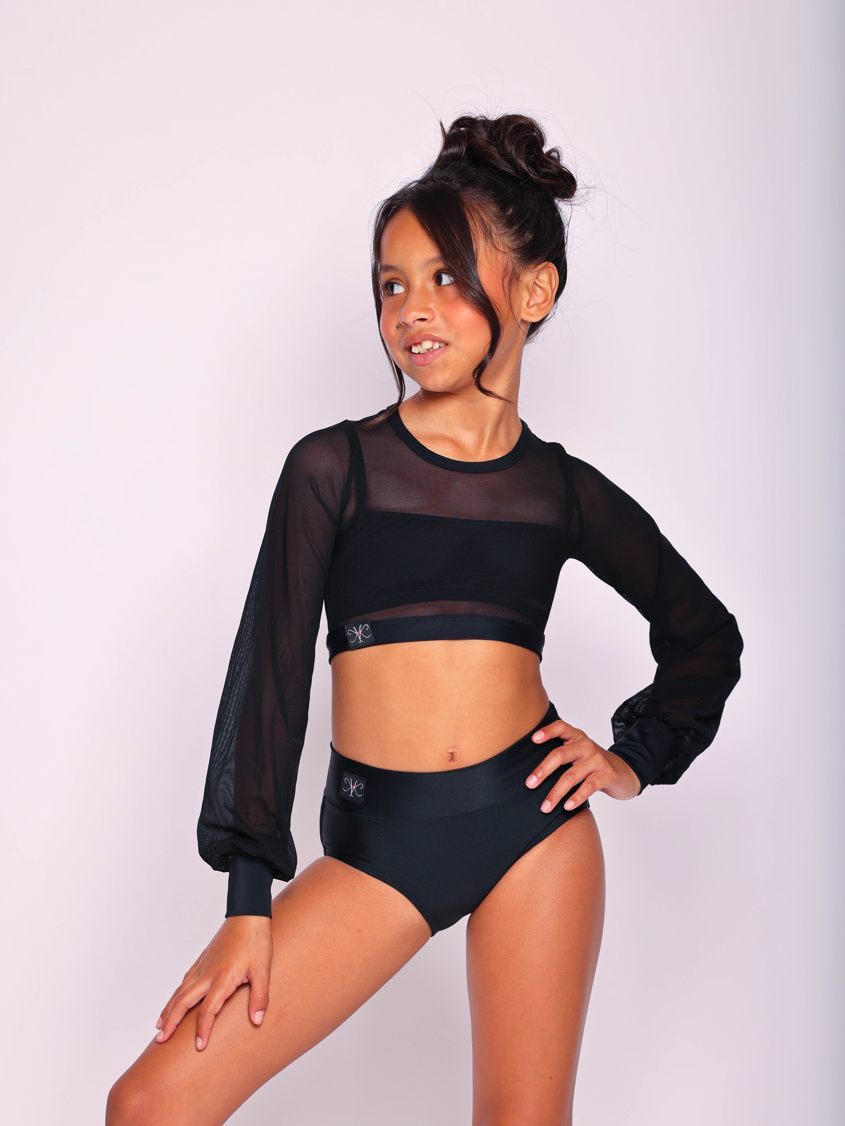 Hollaback Crop Top and Bra - Black - Ready To Ship