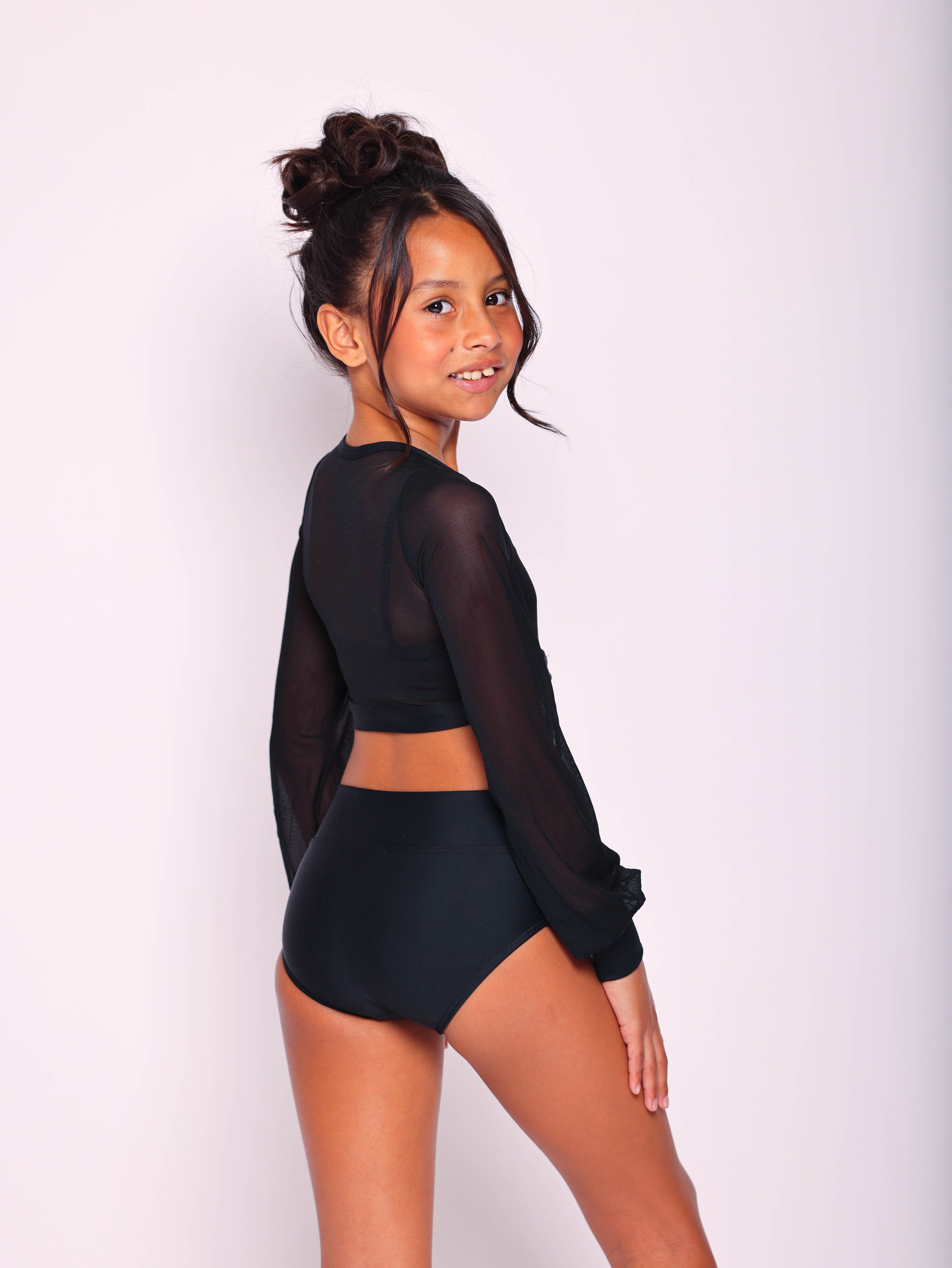 Hollaback Crop Top and Bra - Black - Ready To Ship