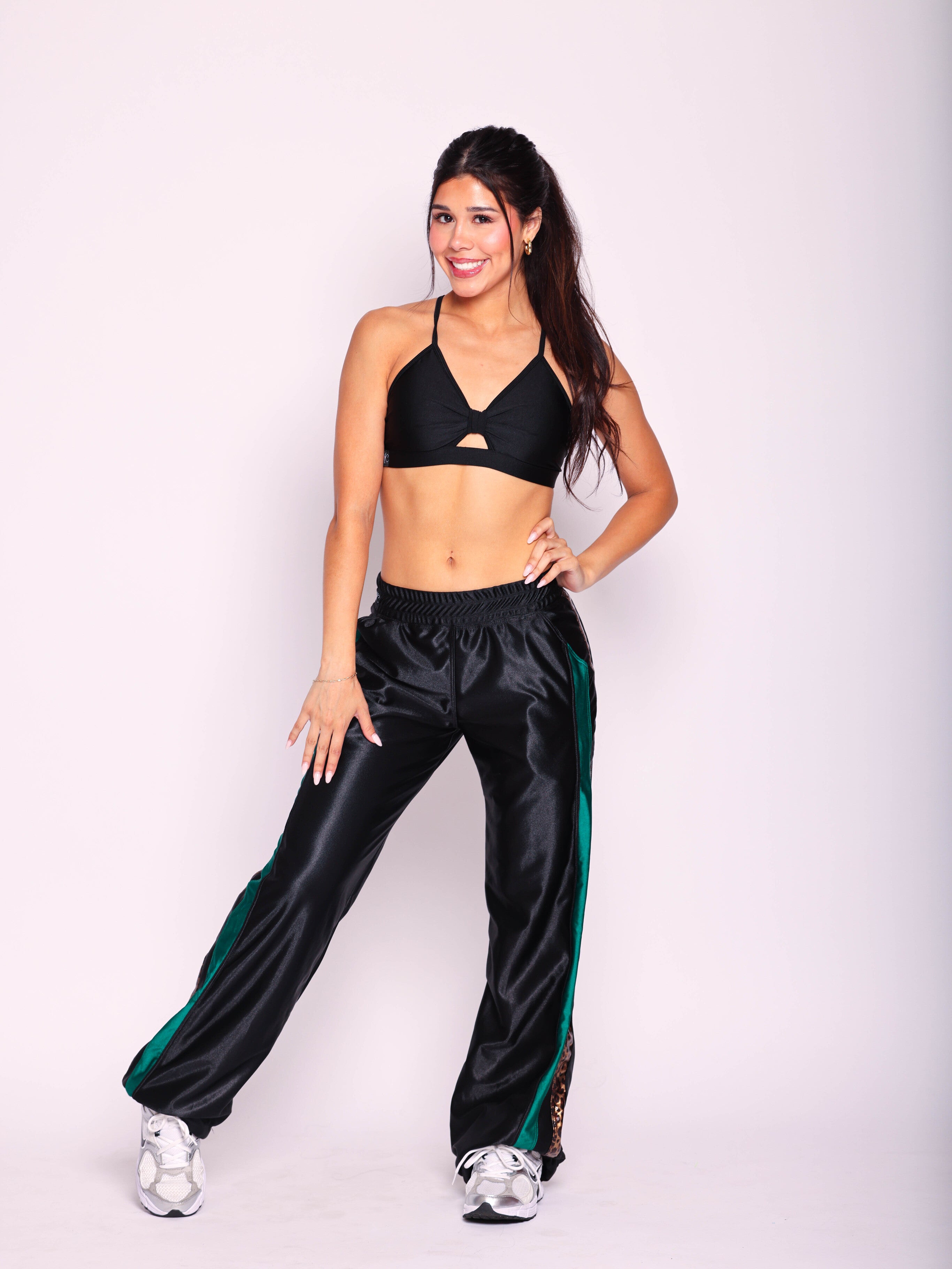 Diva Vibes Jogger - Black/Forest Green/Glow Cheetah - Ready to Ship