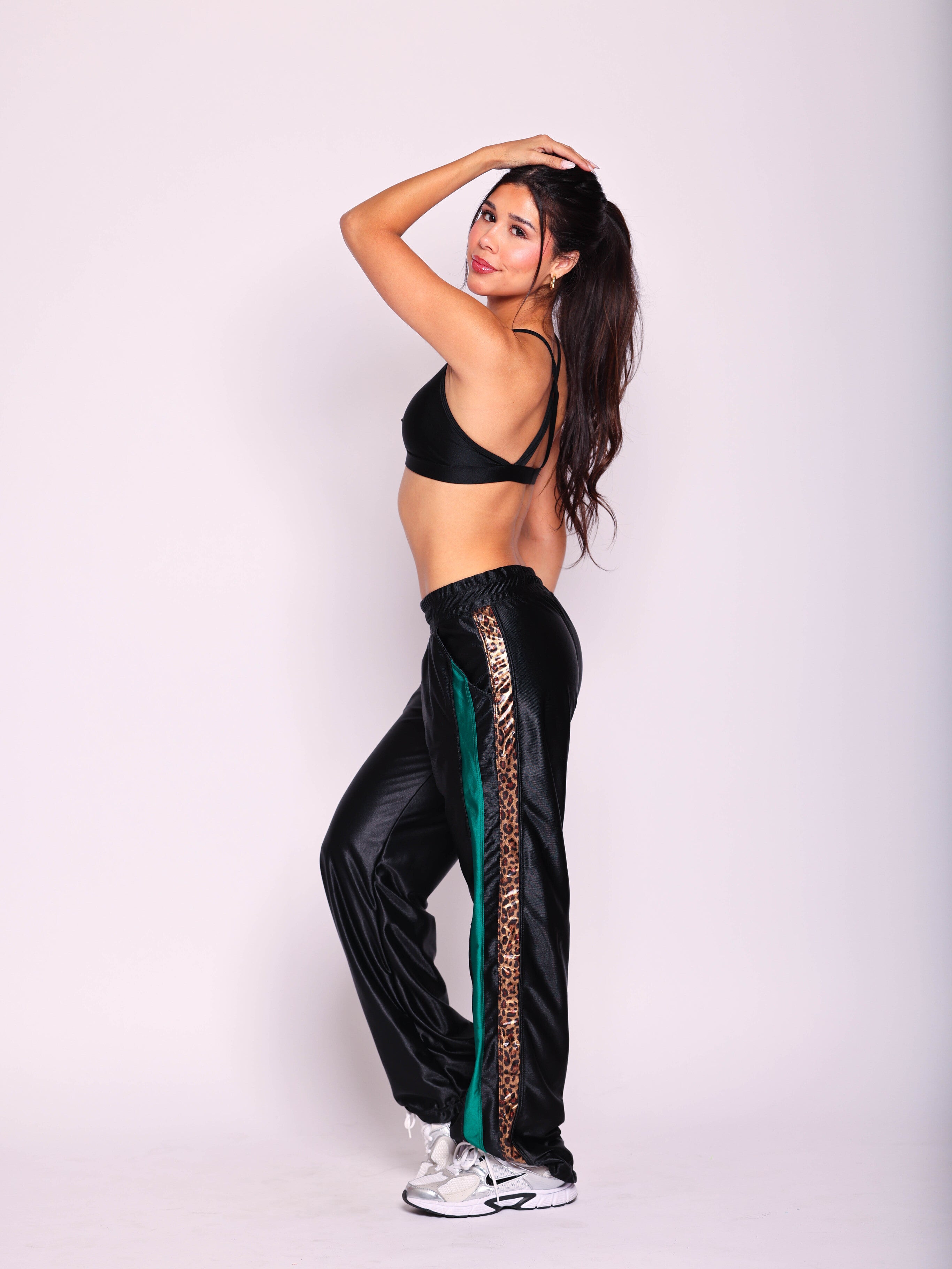 Diva Vibes Jogger - Black/Forest Green/Glow Cheetah - Ready to Ship