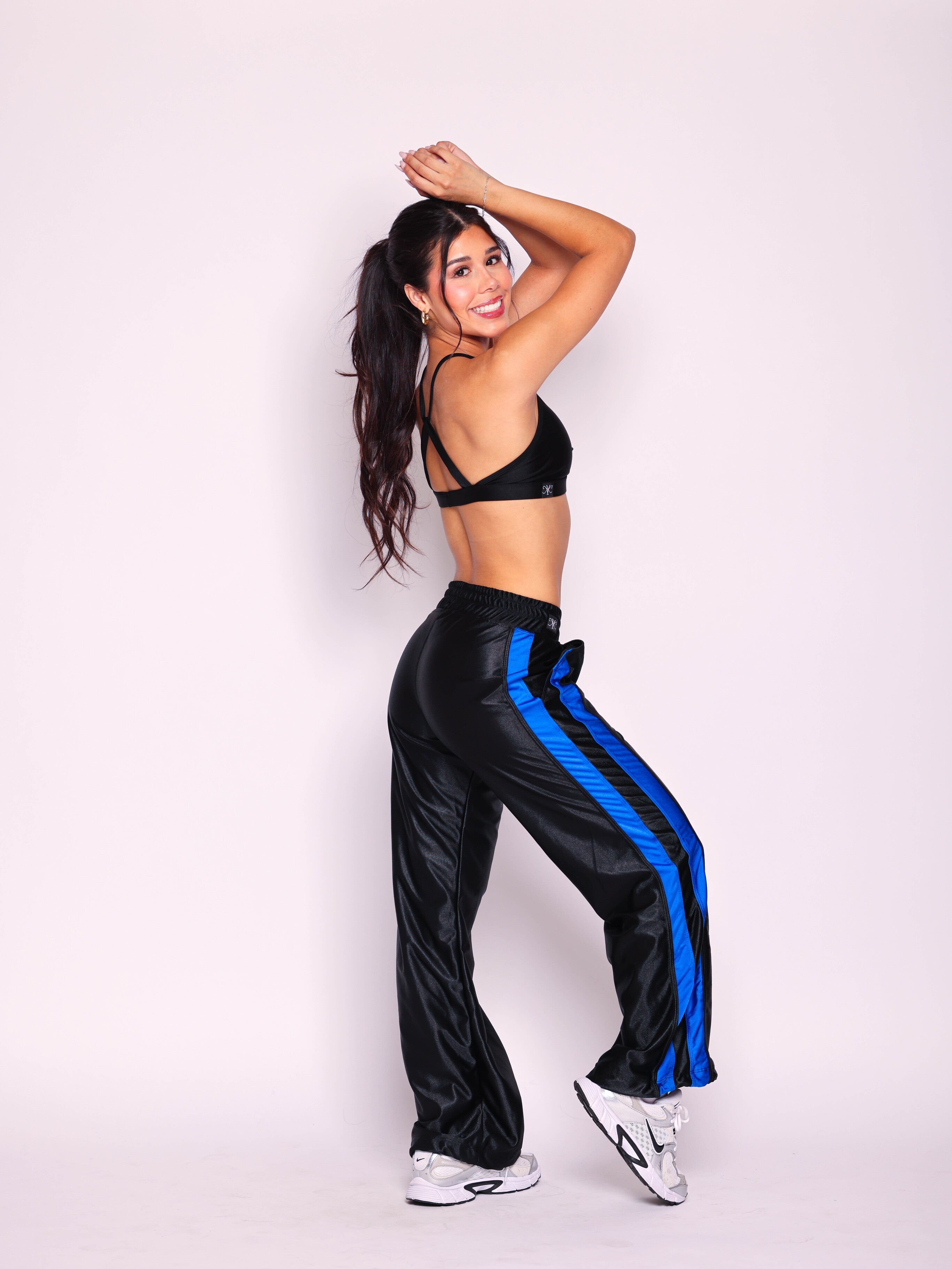 Diva Vibes Jogger - Black Shine/Royal Blue Shiny