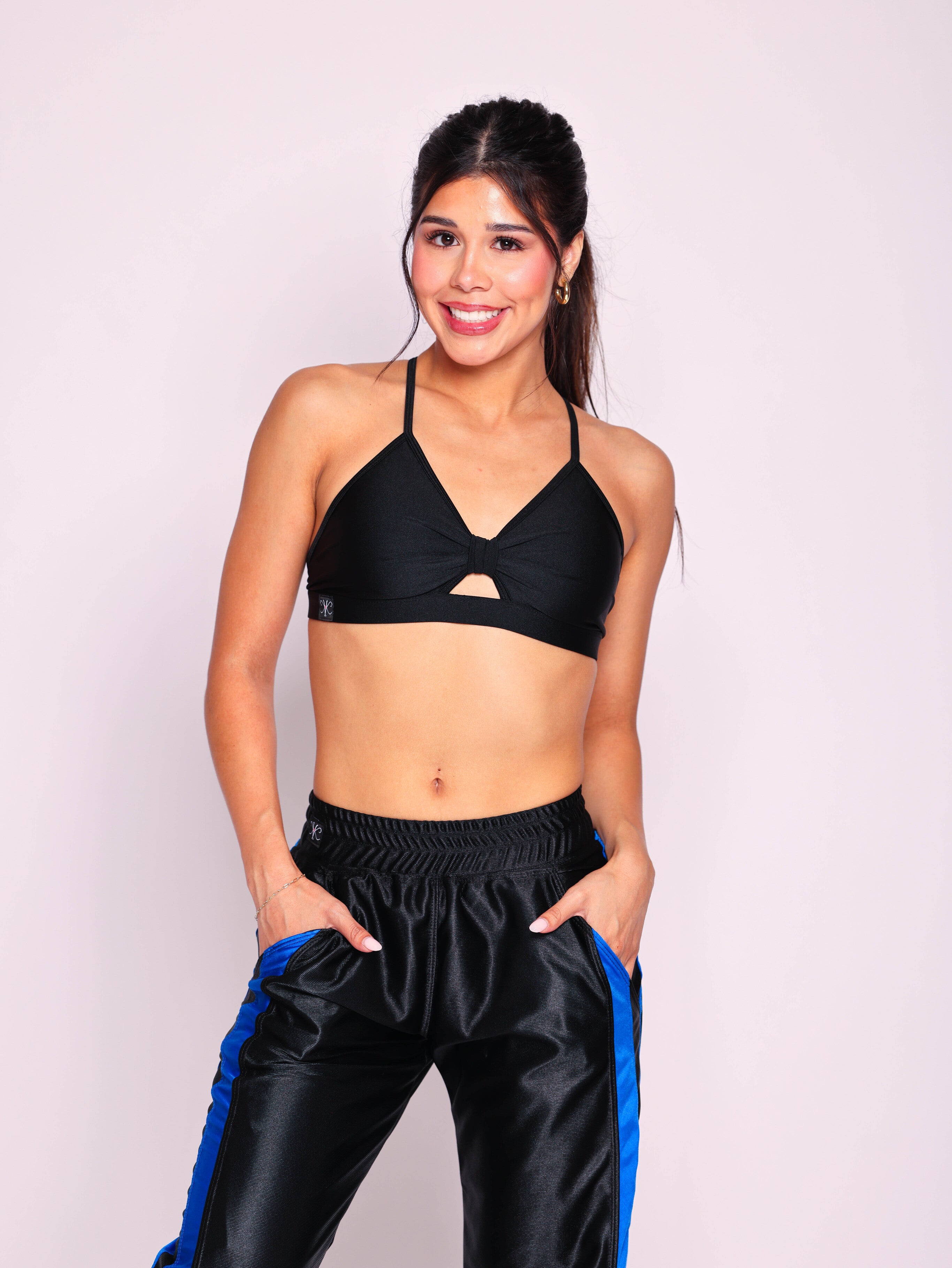 Diva Vibes Jogger - Black Shine/Royal Blue Shiny