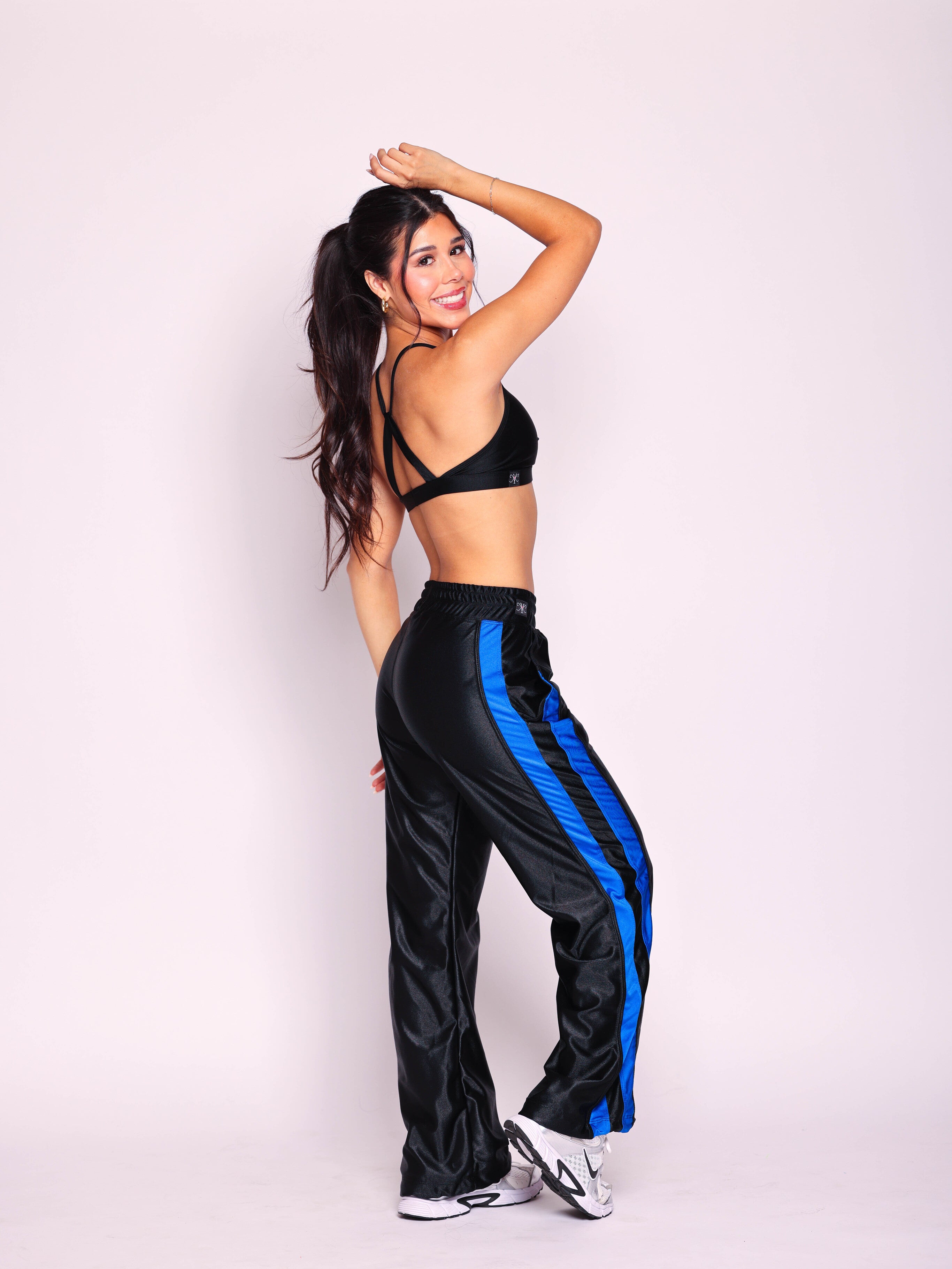 Diva Vibes Jogger - Black Shine/Royal Blue Shiny