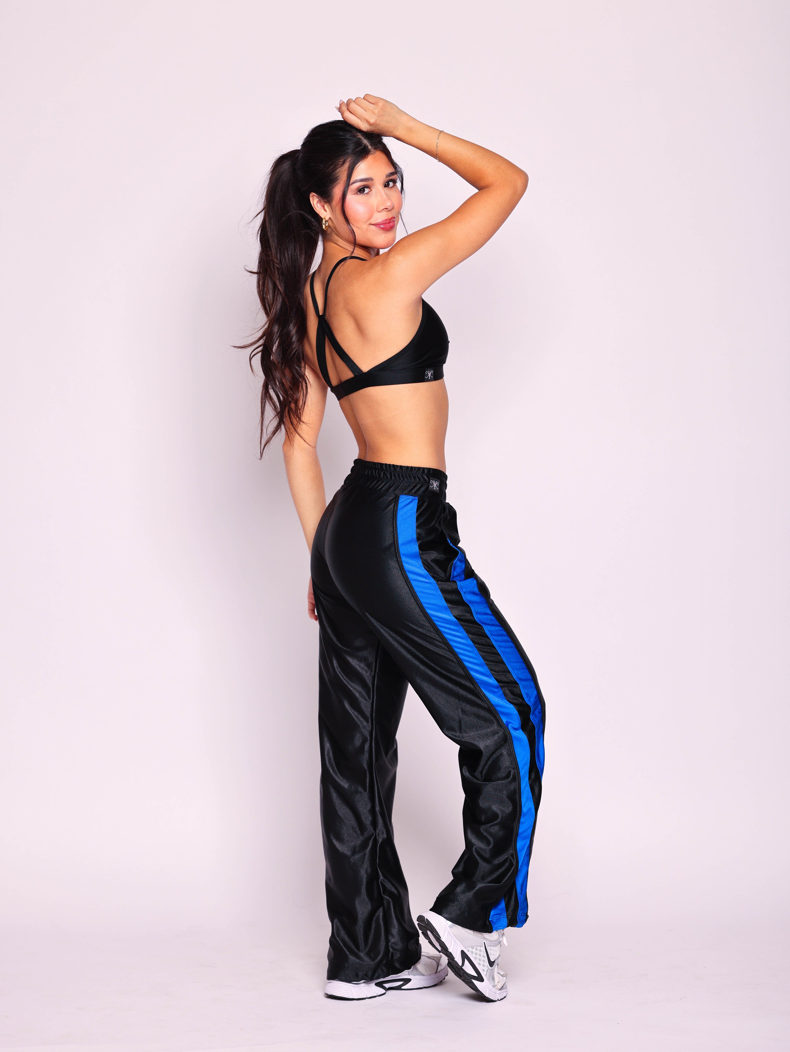 Diva Vibes Jogger - Black Shine/Royal Blue Shiny