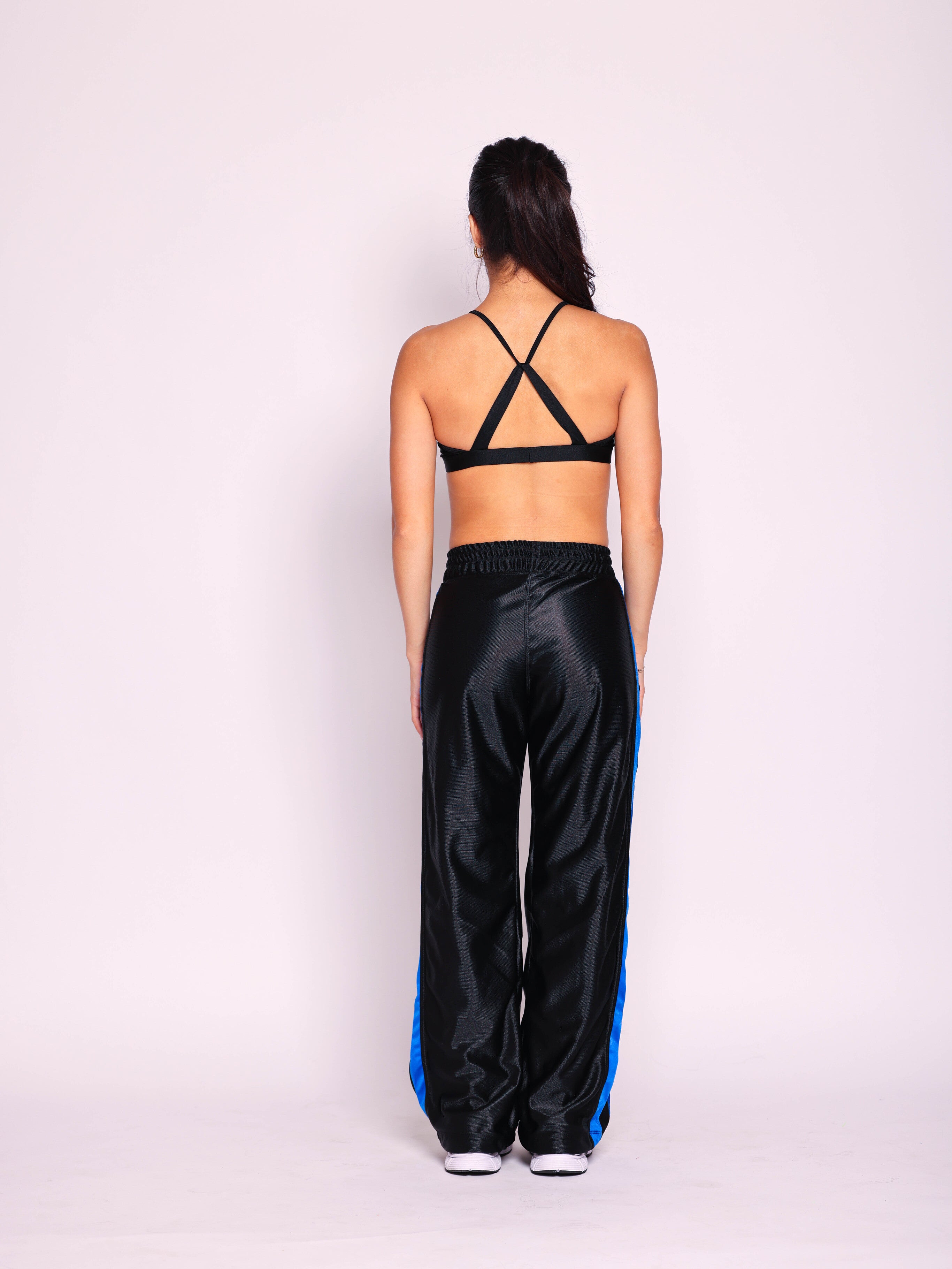 Diva Vibes Jogger - Black Shine/Royal Blue Shiny
