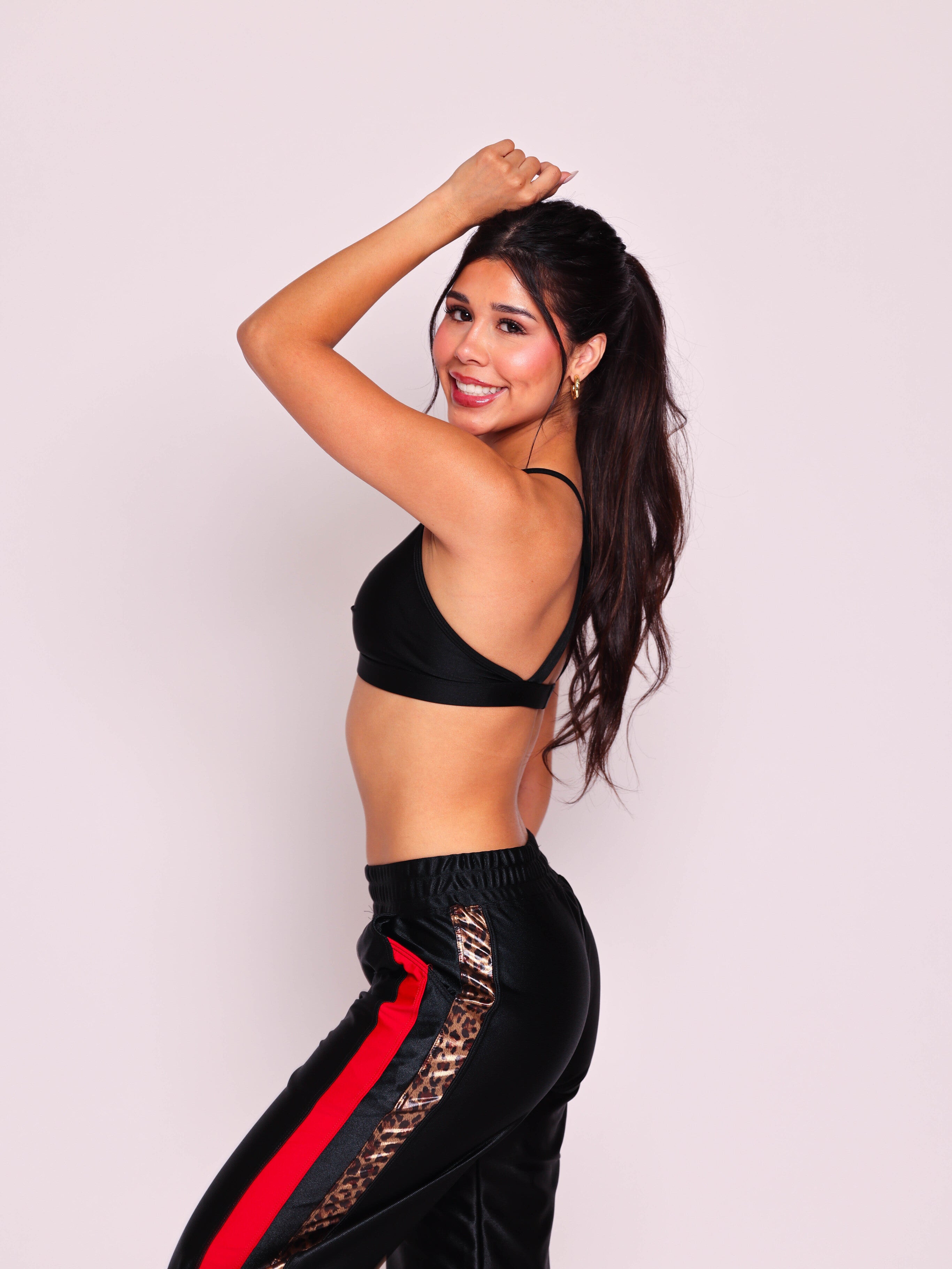 Diva Vibes Jogger - Black/Red/Glow Cheetah - Ready to Ship