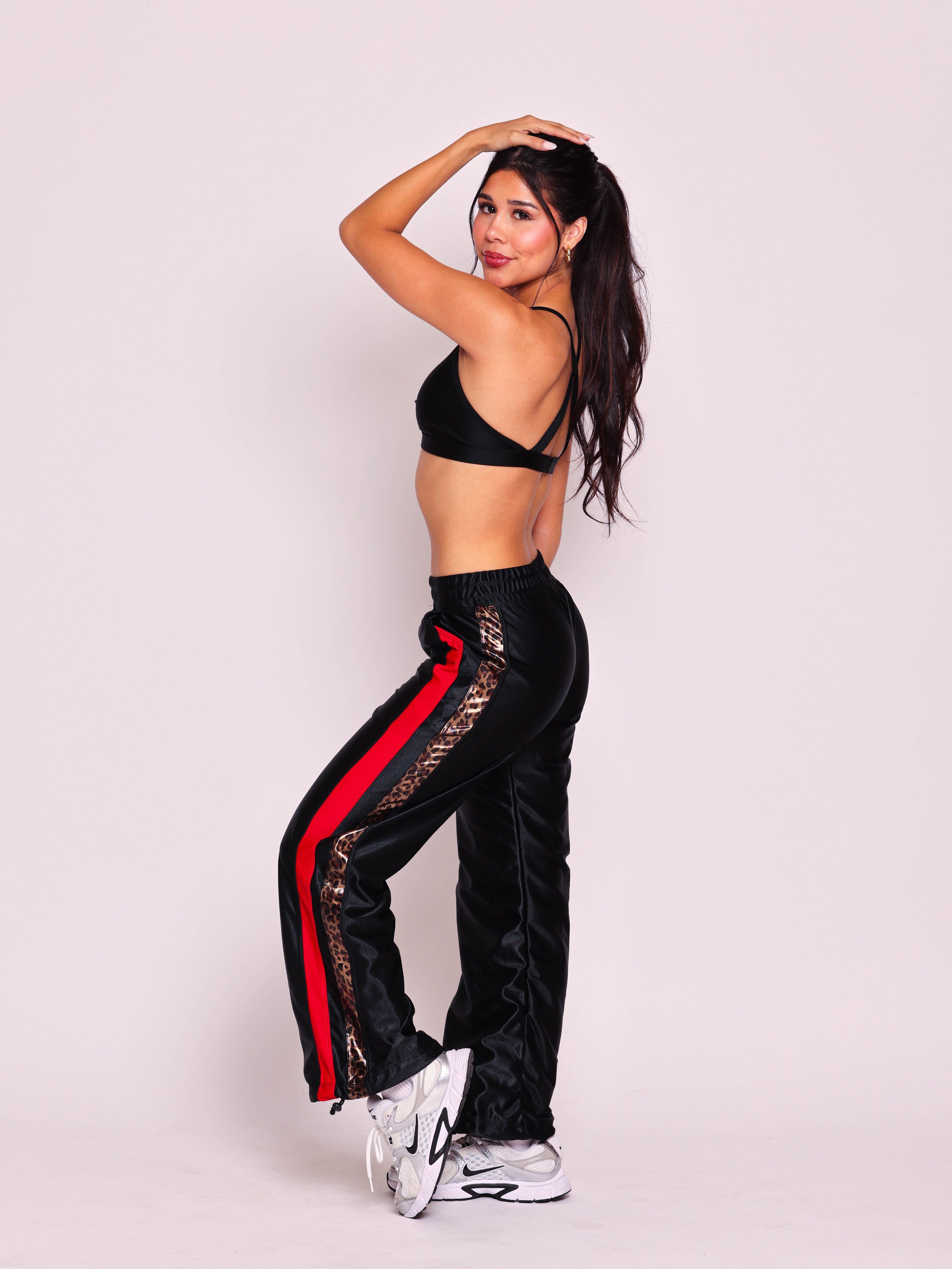 Diva Vibes Jogger - Black/Red/Glow Cheetah - Ready to Ship