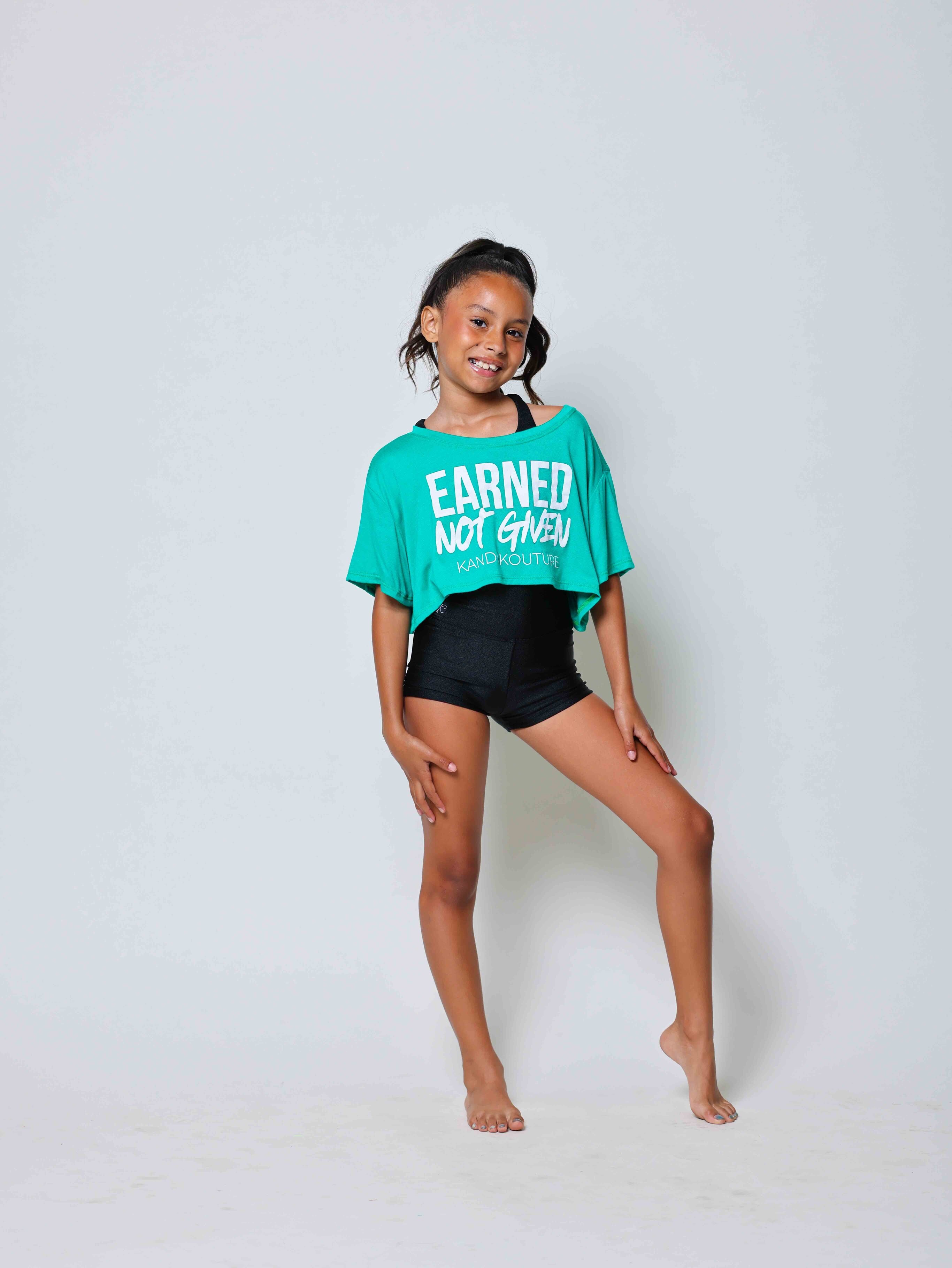The Perfect Cropped Tee - Cool Green
