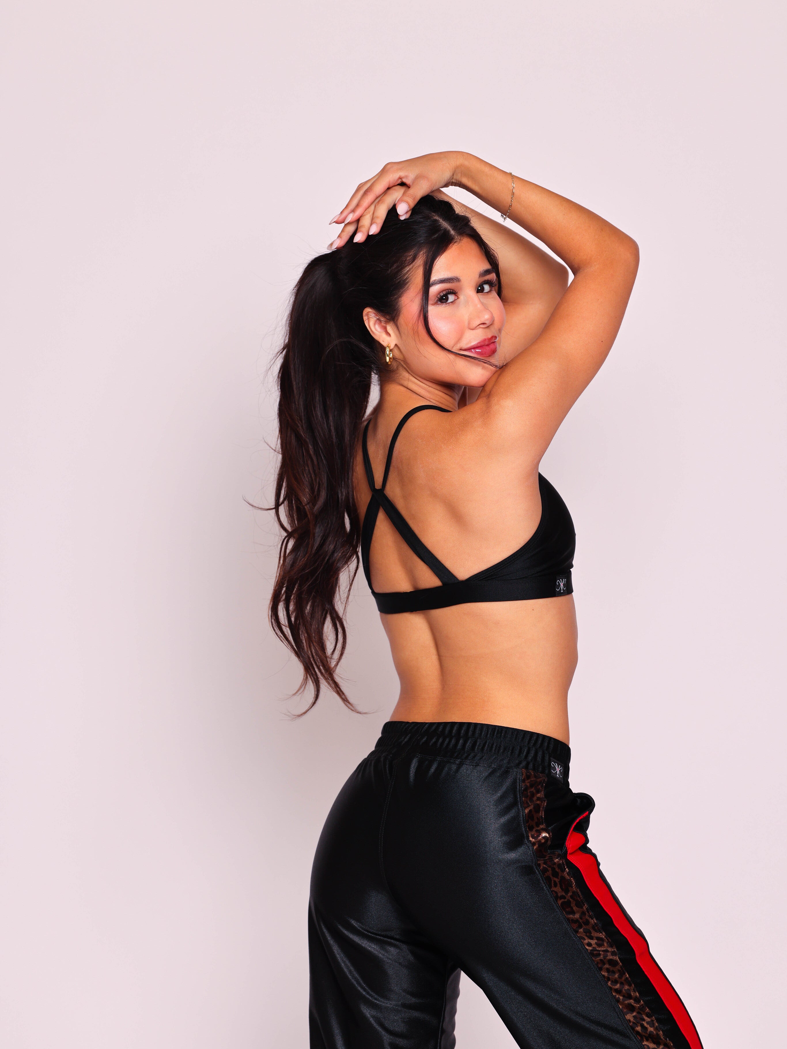 Diva Vibes Jogger - Black/Red/Glow Cheetah - Ready to Ship