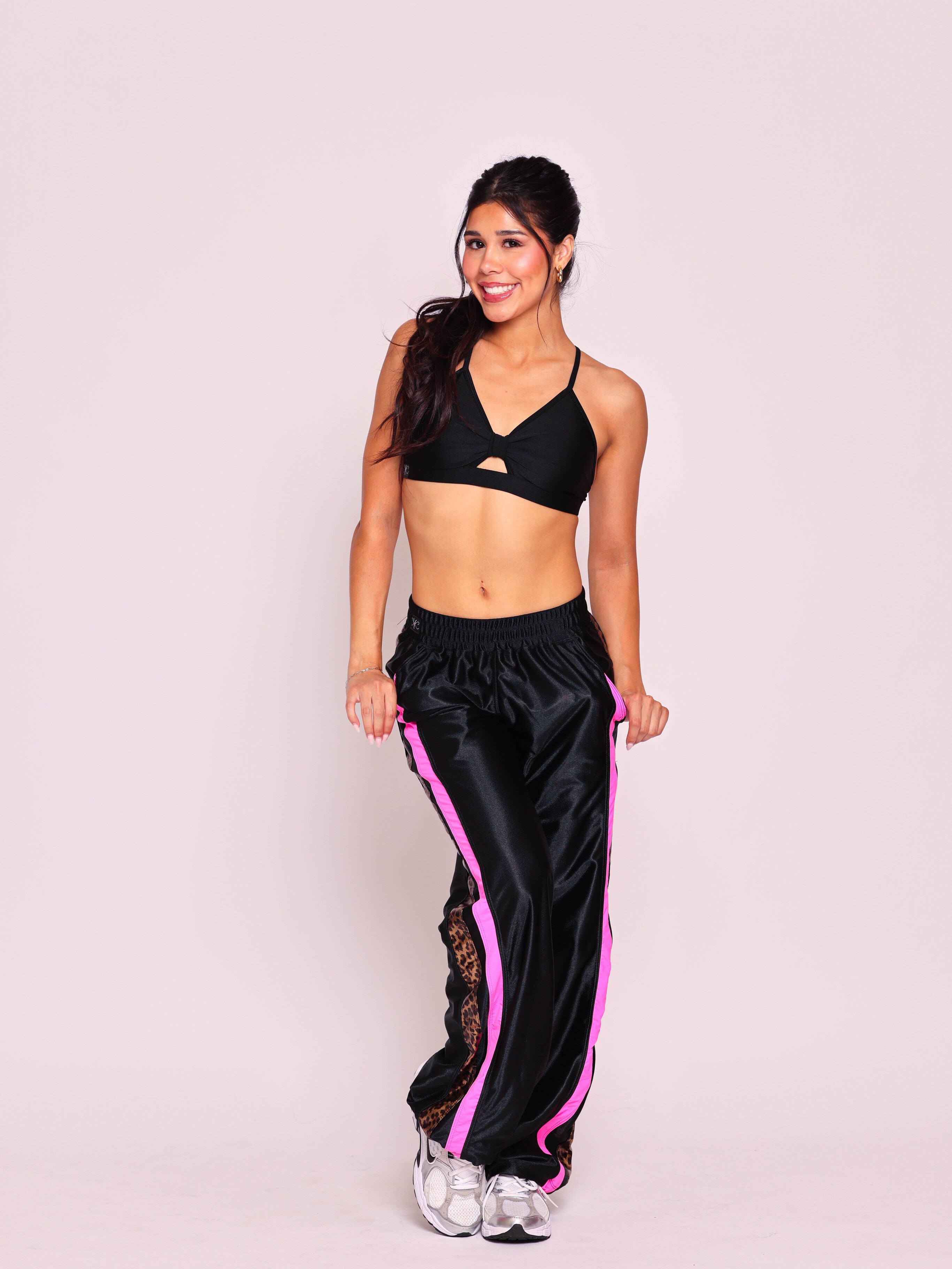 Diva Vibes Jogger - Black/Neon Pink/Glow Cheetah - Ready to Ship
