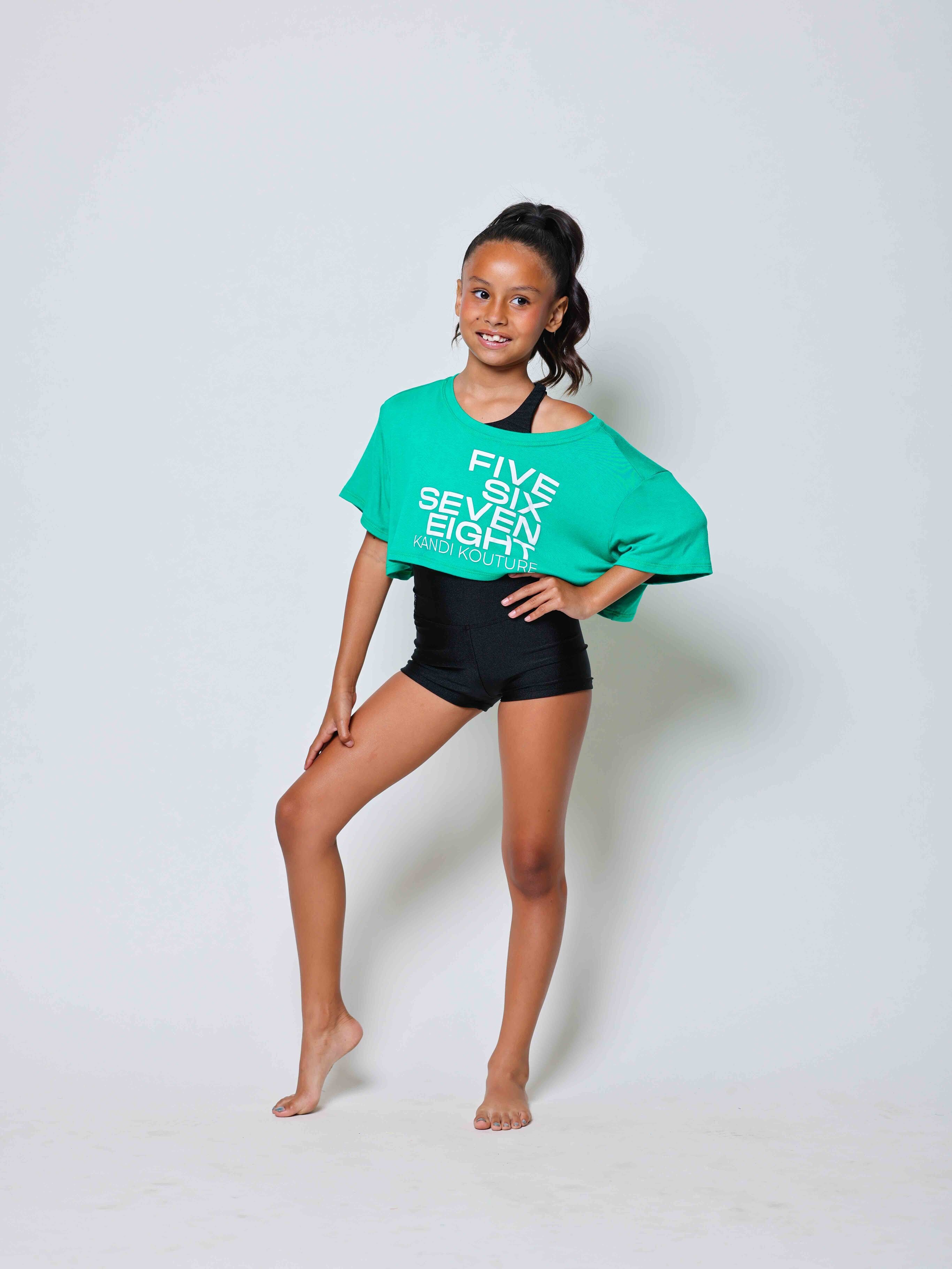 The Perfect Cropped Tee - Kelley Green
