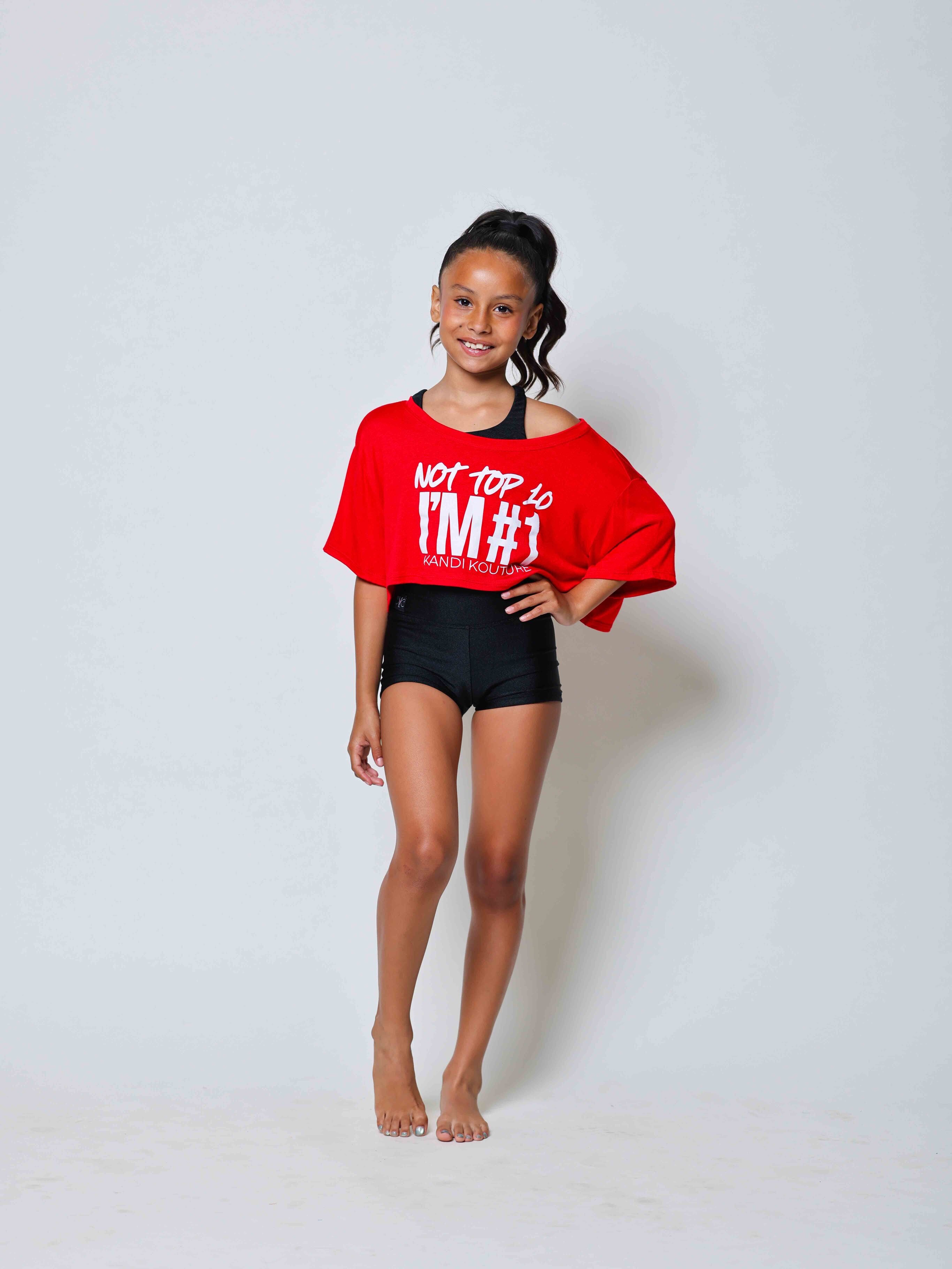 The Perfect Cropped Tee - Red